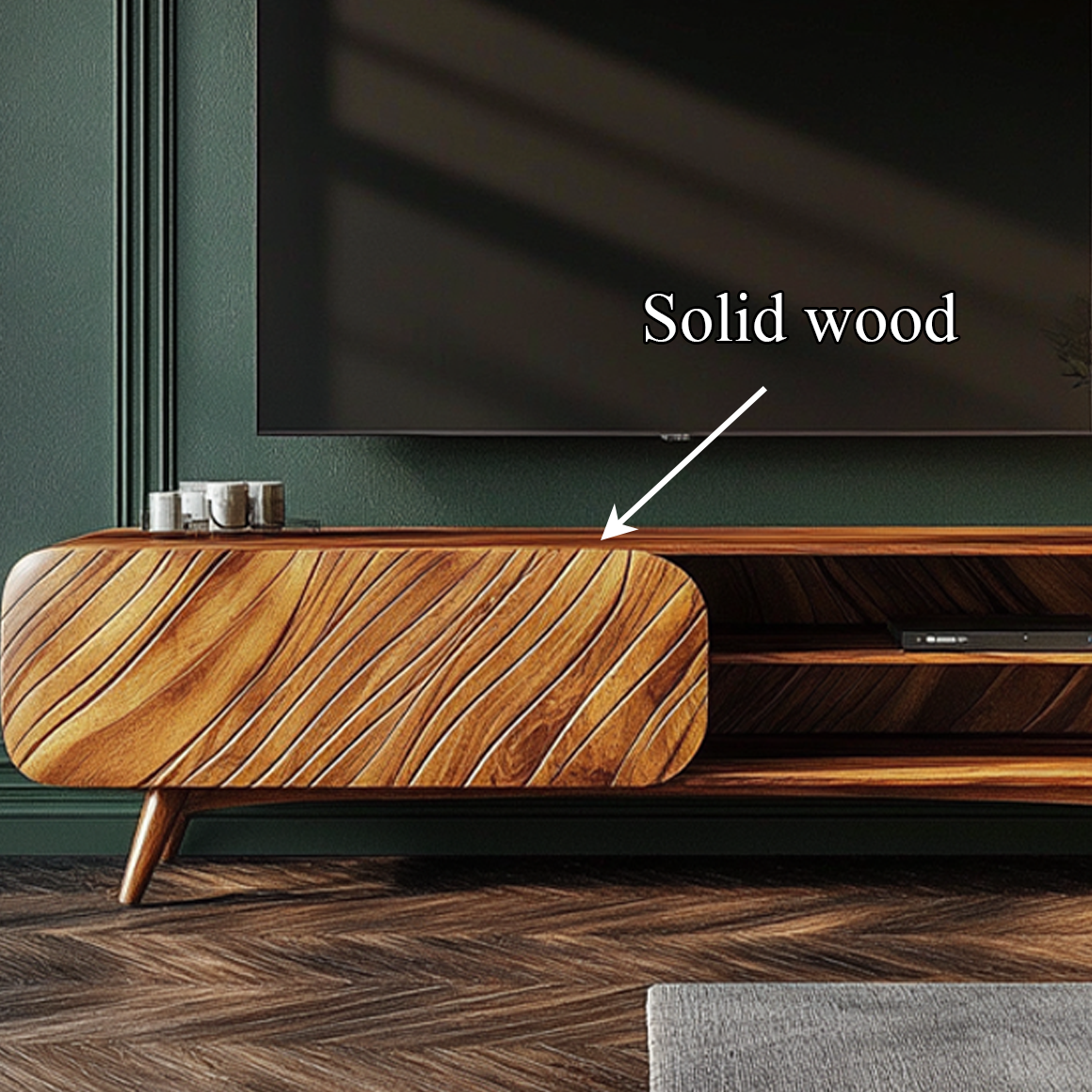 Organic Modern Wooden TV Stand Living Room Interior Decorative Storage SINLSASC242
