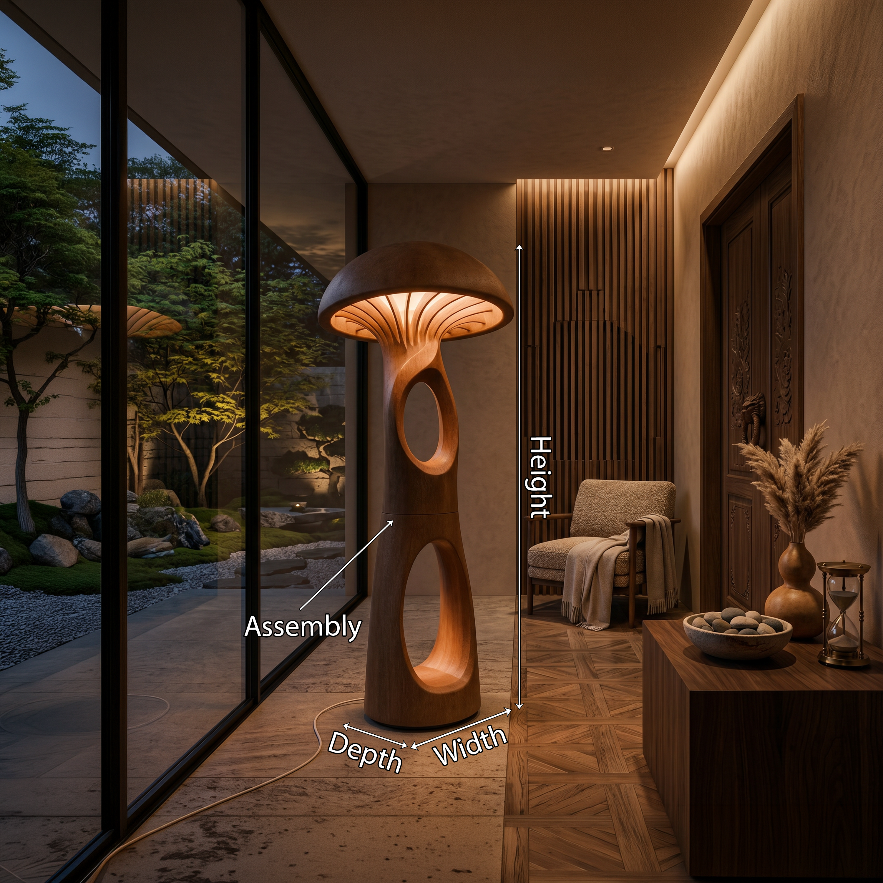 Mid Century Mushroom Floor Lamp For Cozy Corner SILDTTNLAM007