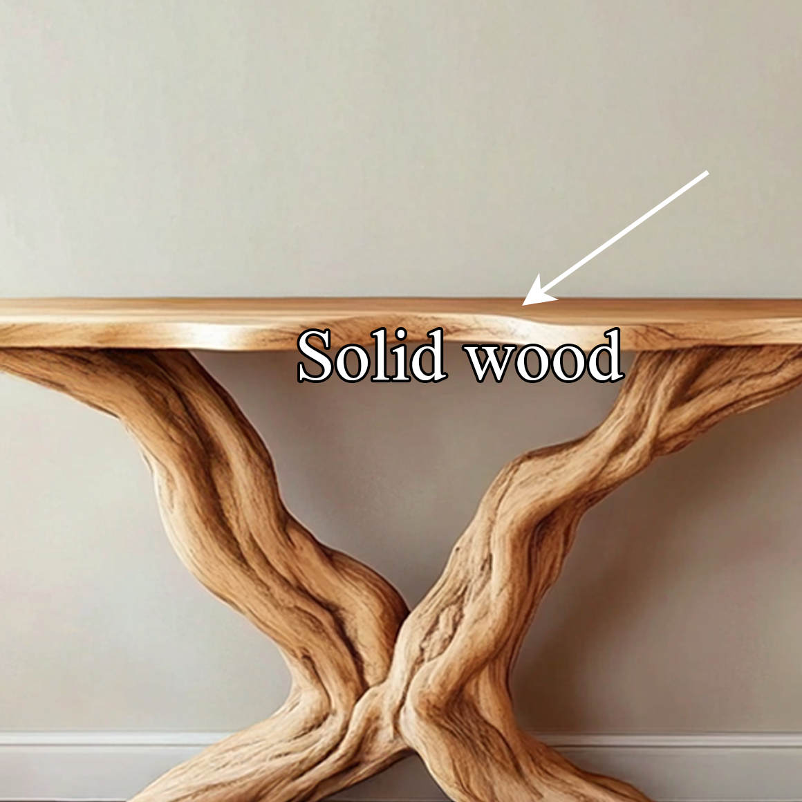 Rustic Sculptural Console Table Living Room Or Entryway SINLSACS270