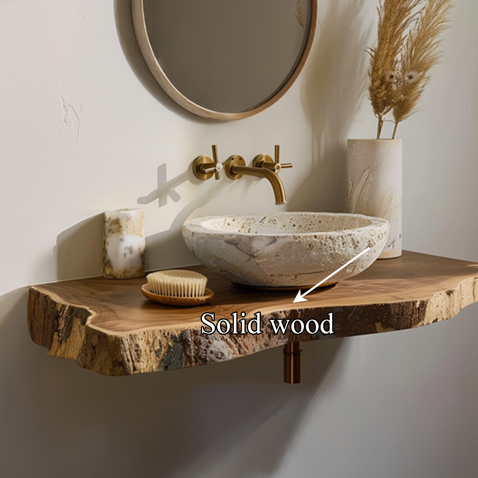 Rustic Floating Shelf Bathroom SINLSABRV083