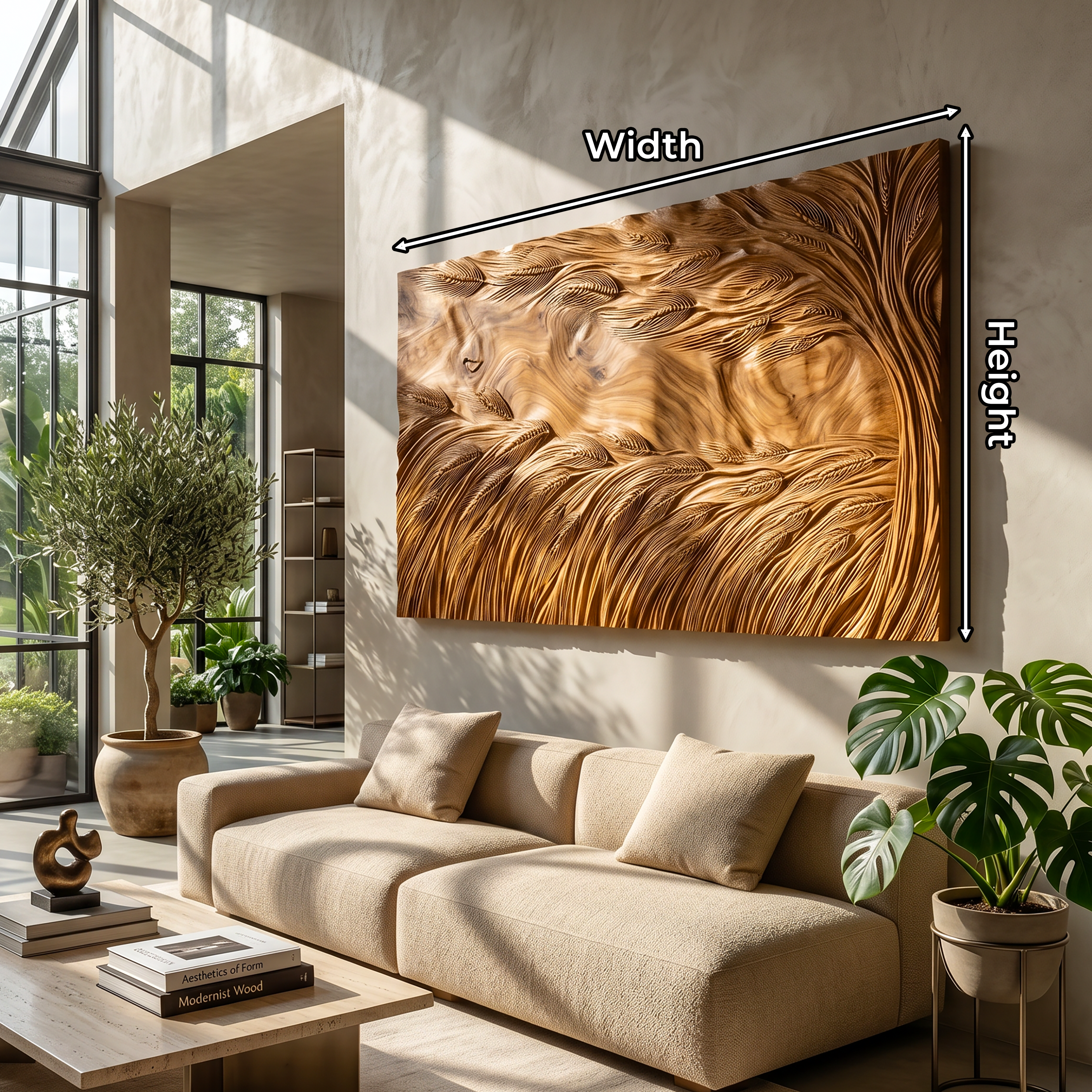 Sculptural Wall Art With Wave Texture For Living Room SILDTTRWA149