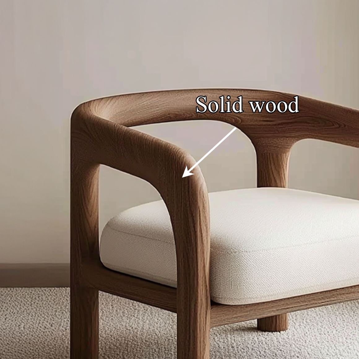 Organic Minimal Accent Chair Living Room Or Study Room SINLSAWC020