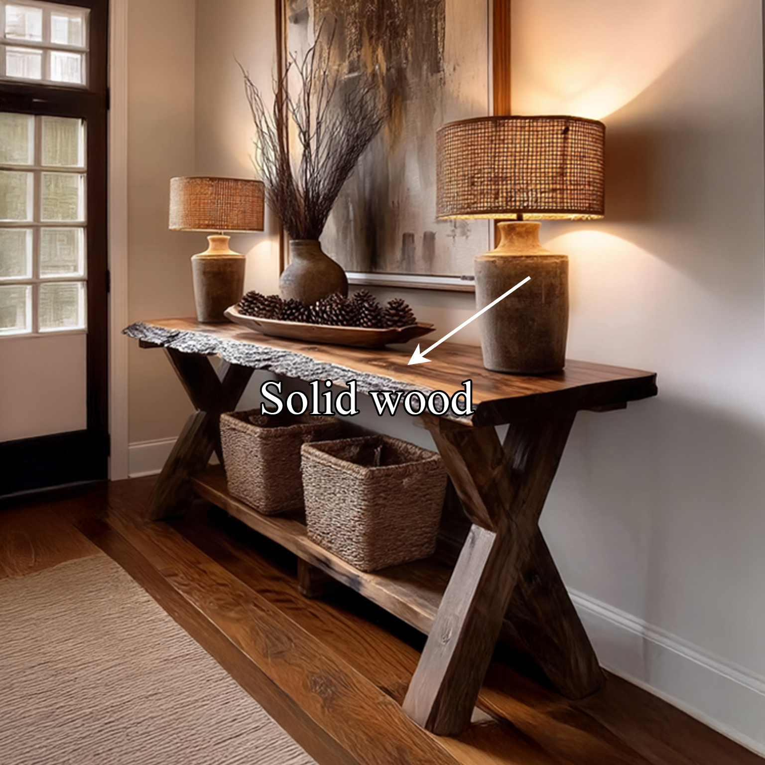 Rustic Console Table Farmhouse Sofa SINLSACS156