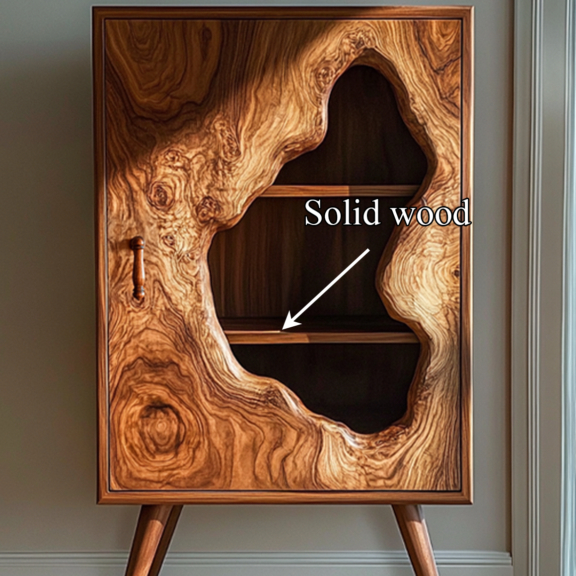 Mid Century Artistic Wood Cabinet Living Room Or Study Room SINLSASC246