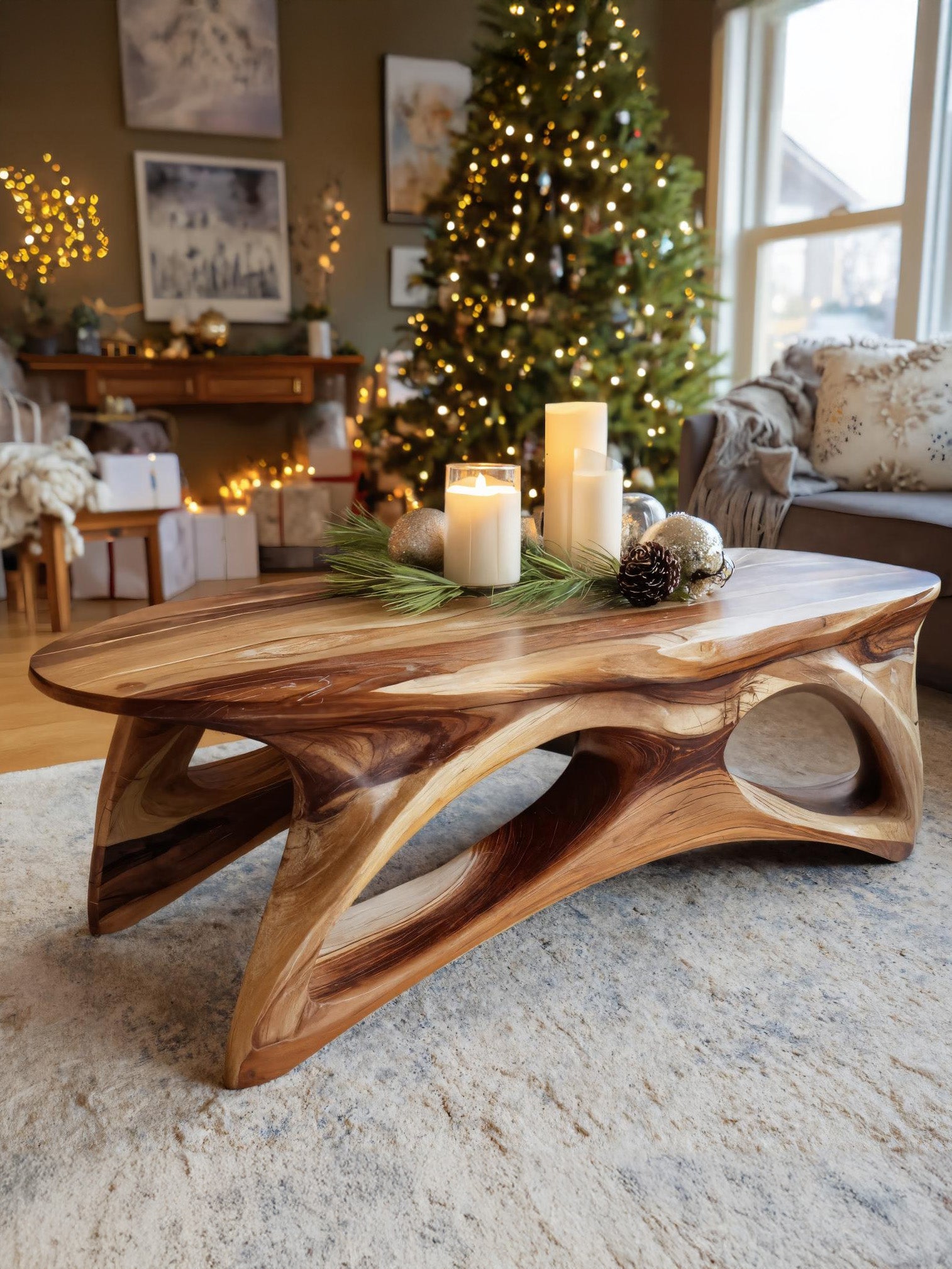 Organic Sculptural Coffee Table For Lounge Or Holiday Decoration SITHHNCM004