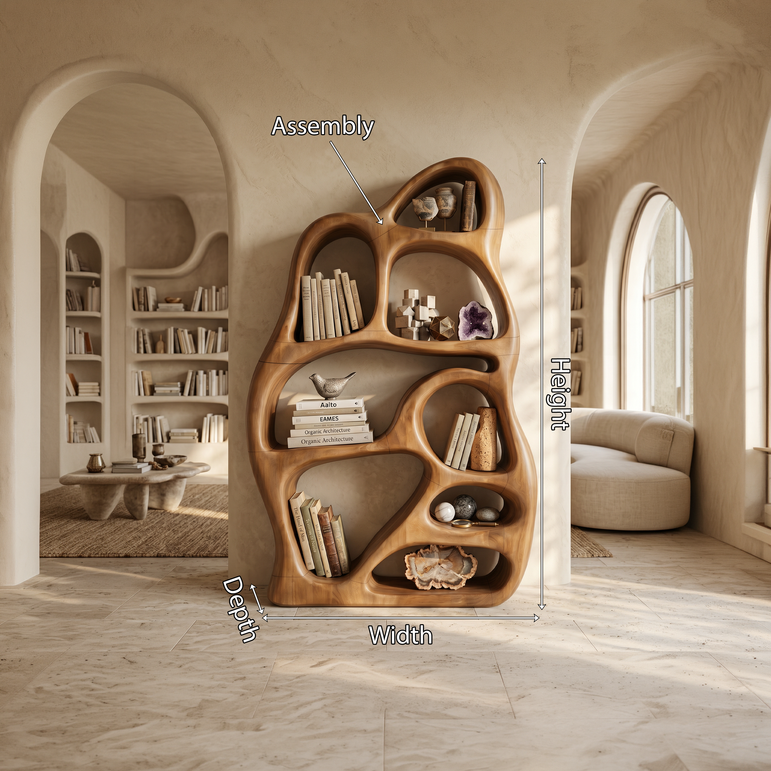 Minimalist Display Bookcase For Contemporary Lounge Area SILDTTNBS038