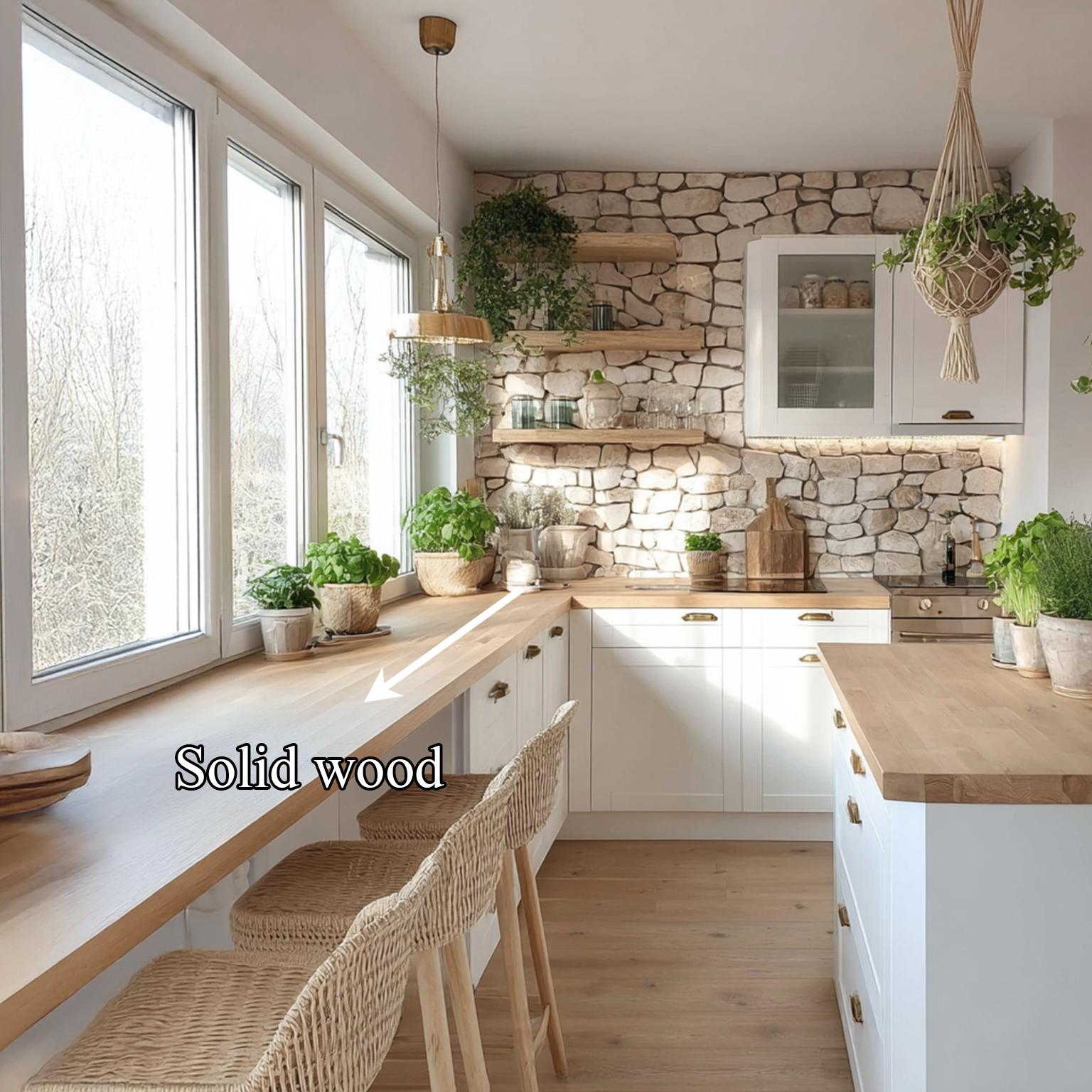 Scandinavian Natural Kitchen Island Kitchen Or Home Bar SINLSAKI003