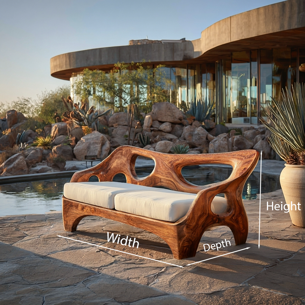 Luxury Wooden Sofa Sculptural Design For Home RTTHTTSF029