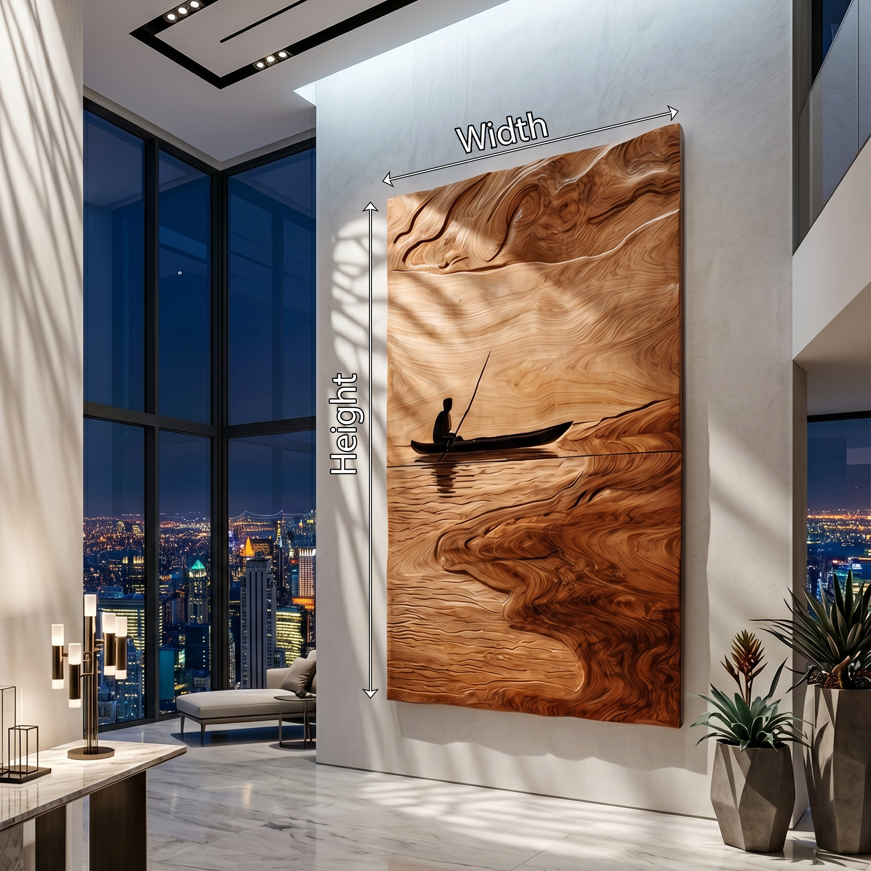 Contemporary Lake Wood Wall Art For Modern Rustic Living Room Decor SILDTTRWA095