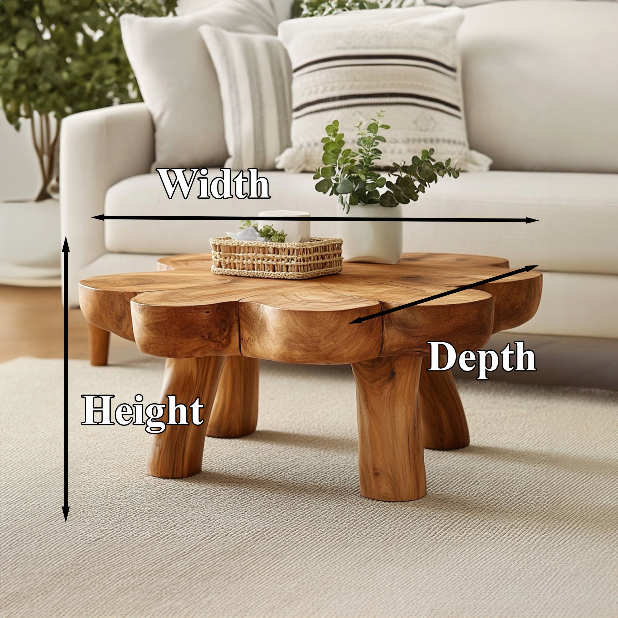 Handcrafted Coffee Table With Solid Wood Elegance SILDTCF004