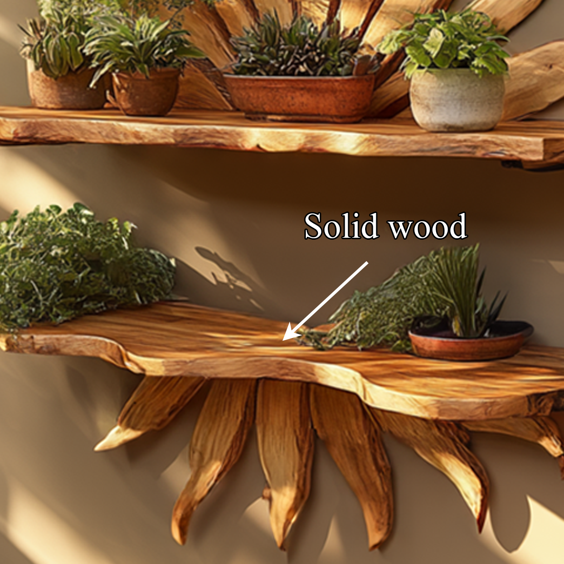Boho Sun Wall Shelf For Living Room And Interior Decor SINLSAFL281