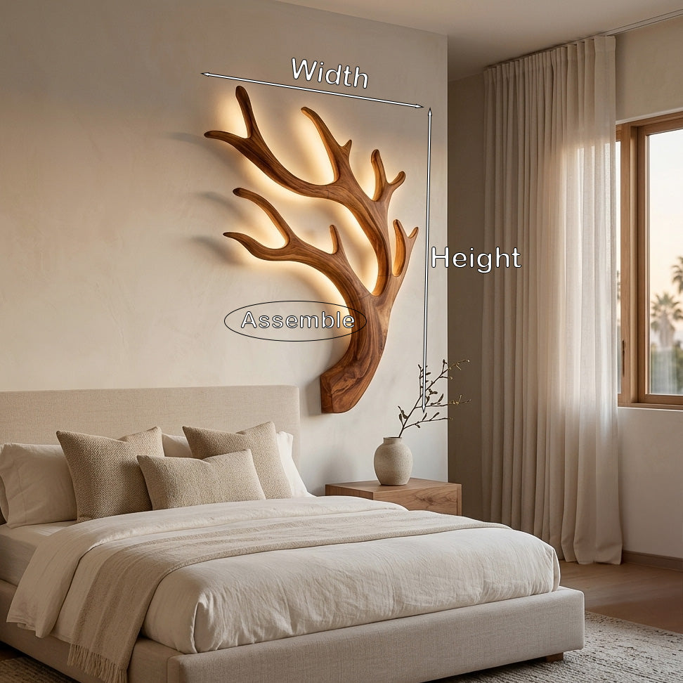 Artistic Wooden Wall Light For Quiet Luxury Interior RTTHHNLAM087