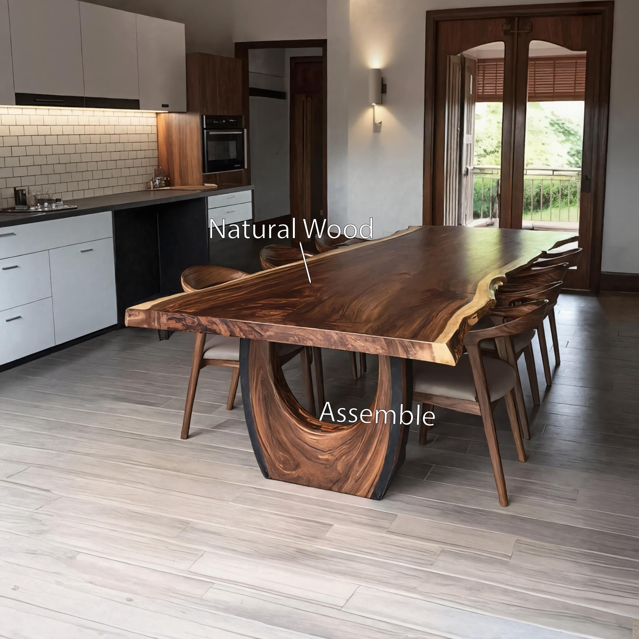 Handcrafted Live Edge Dining Table For Dining Room Decor RTTHHNDN005