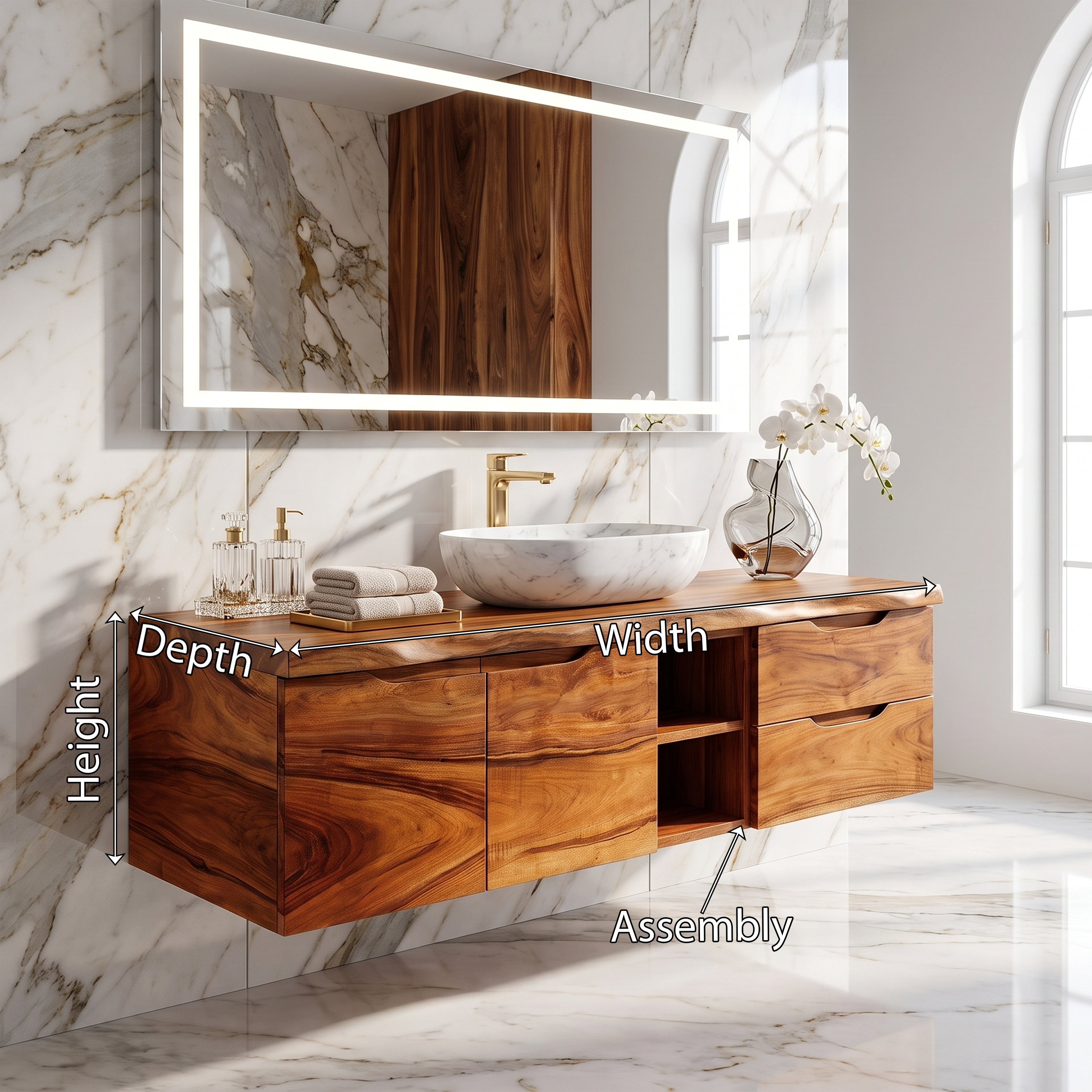 Organic Modern Washstand Contemporary Bathroom Interior SILDTTRBRV200