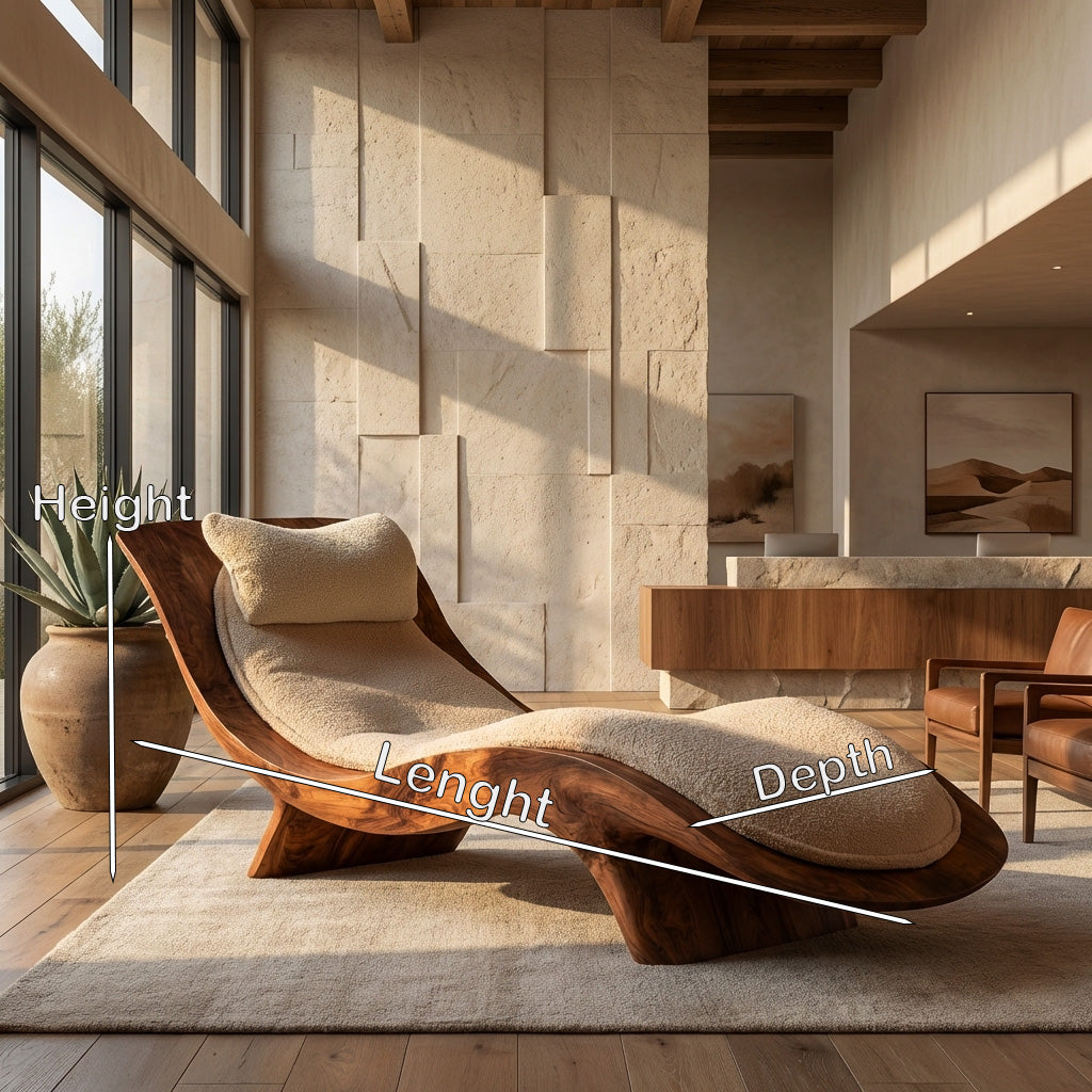 Contemporary Natural Wood Lounge Chair For Living Room RTTHHNSFA030