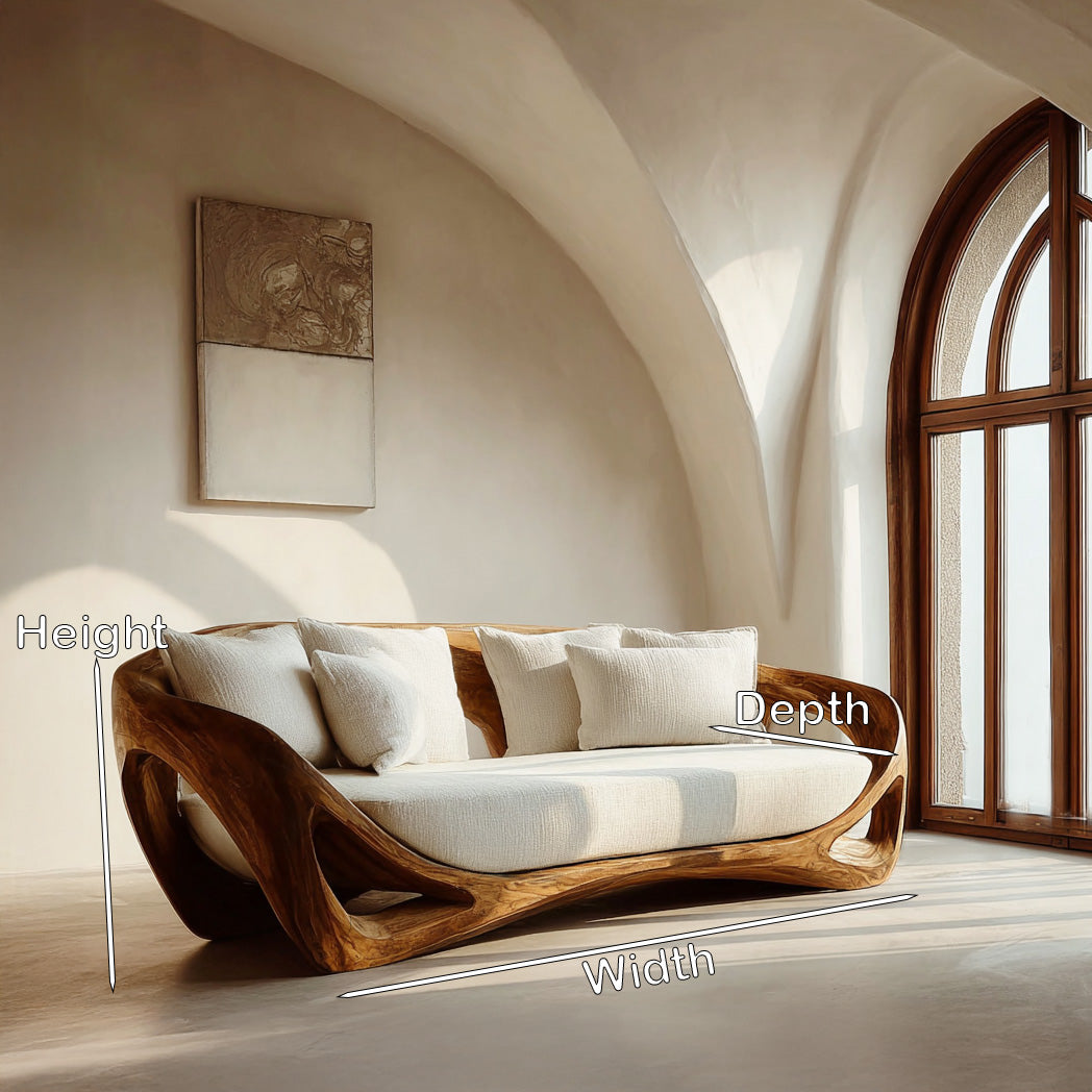 Contemporary Organic Wood Sofa For Living Room RTTHHNSFA039