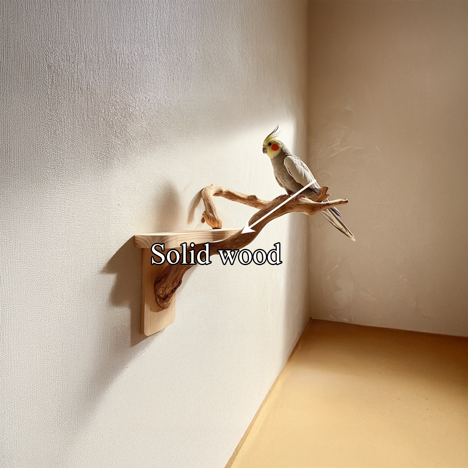 Organic Modern Wall Mounted Bird Perch For Home SINLSAFL093