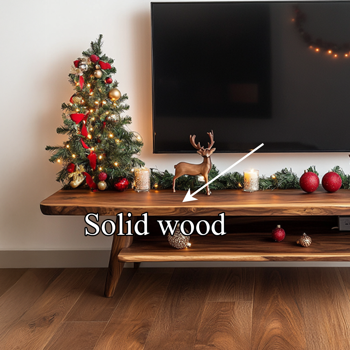 Rustic TV Console Table Christmas Holiday Entryway SINLSACS296