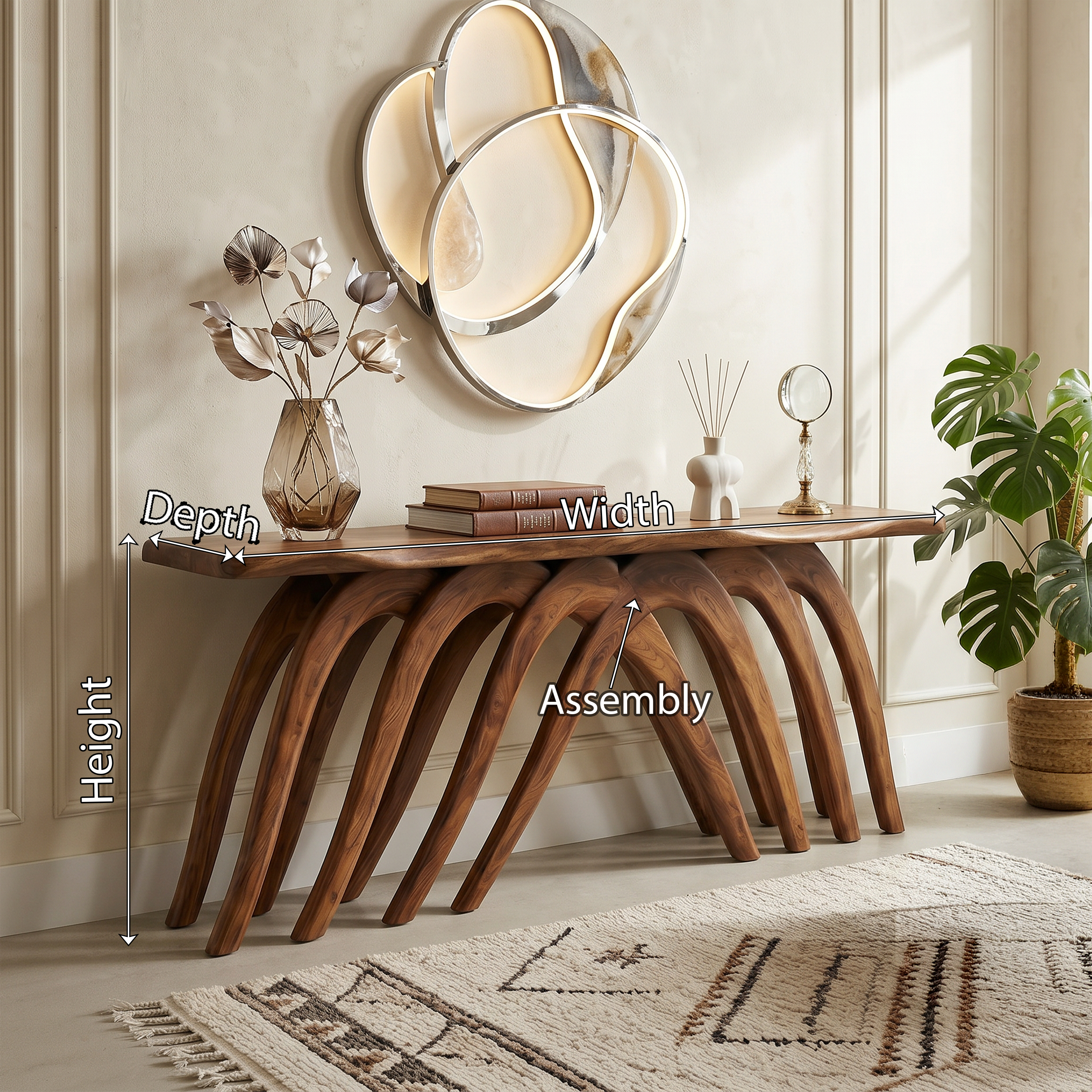 Modern Flowing Console Table Luxury Living Room SILDTTRCS083