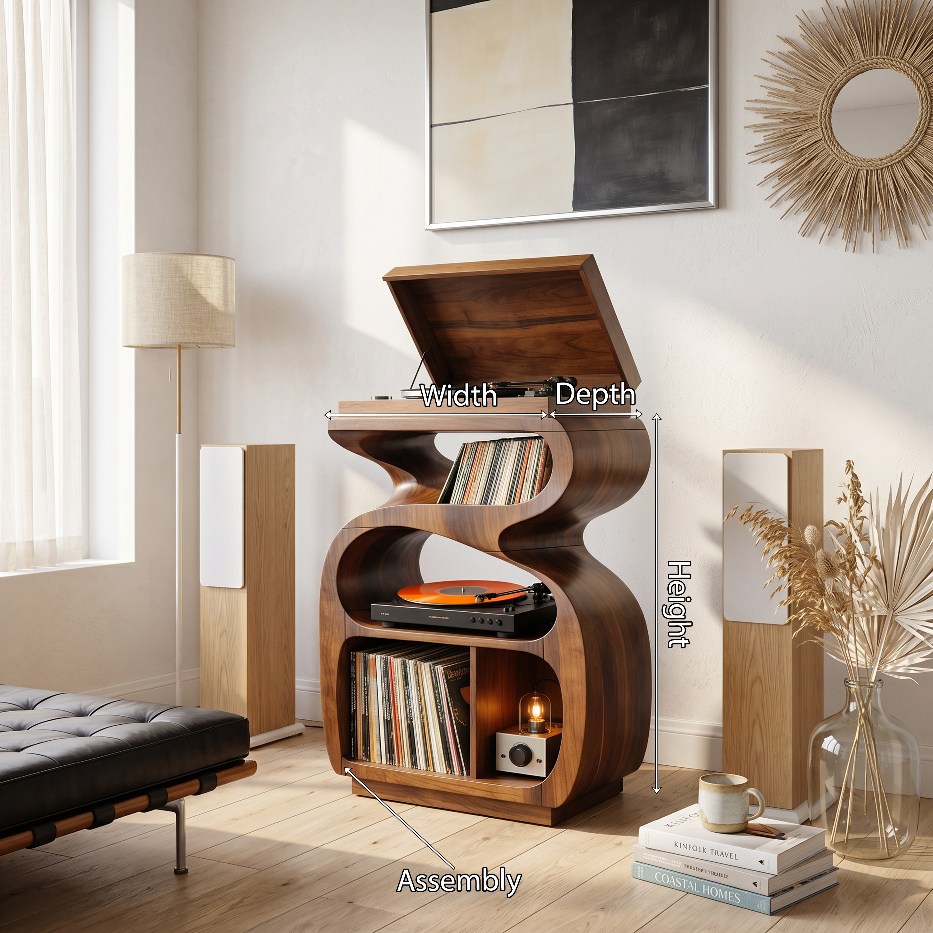 Modern Music Console Stand For Living Room Interior SILDTTNRPT039