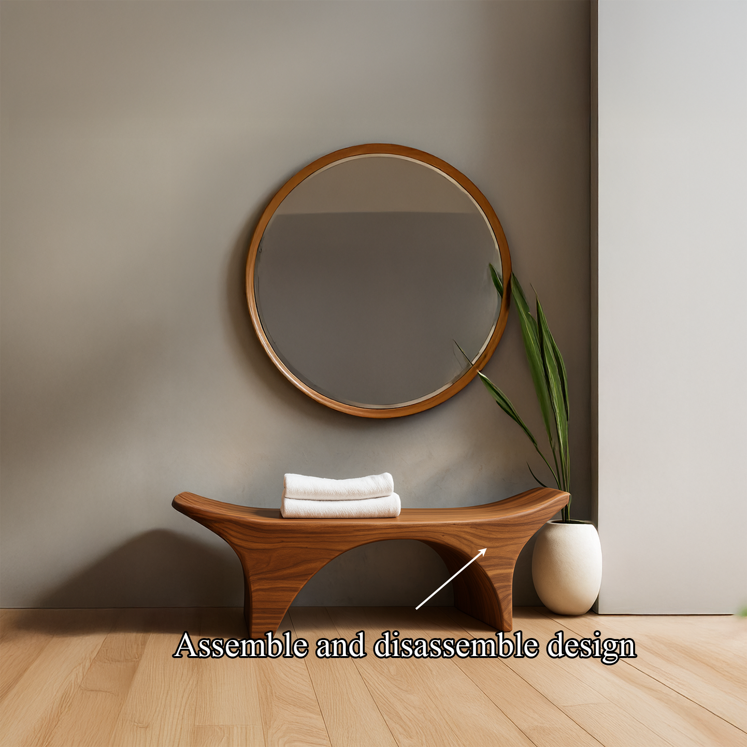 Rustic Spa Bench Bathroom Shower Seating Modern SINLSARS010