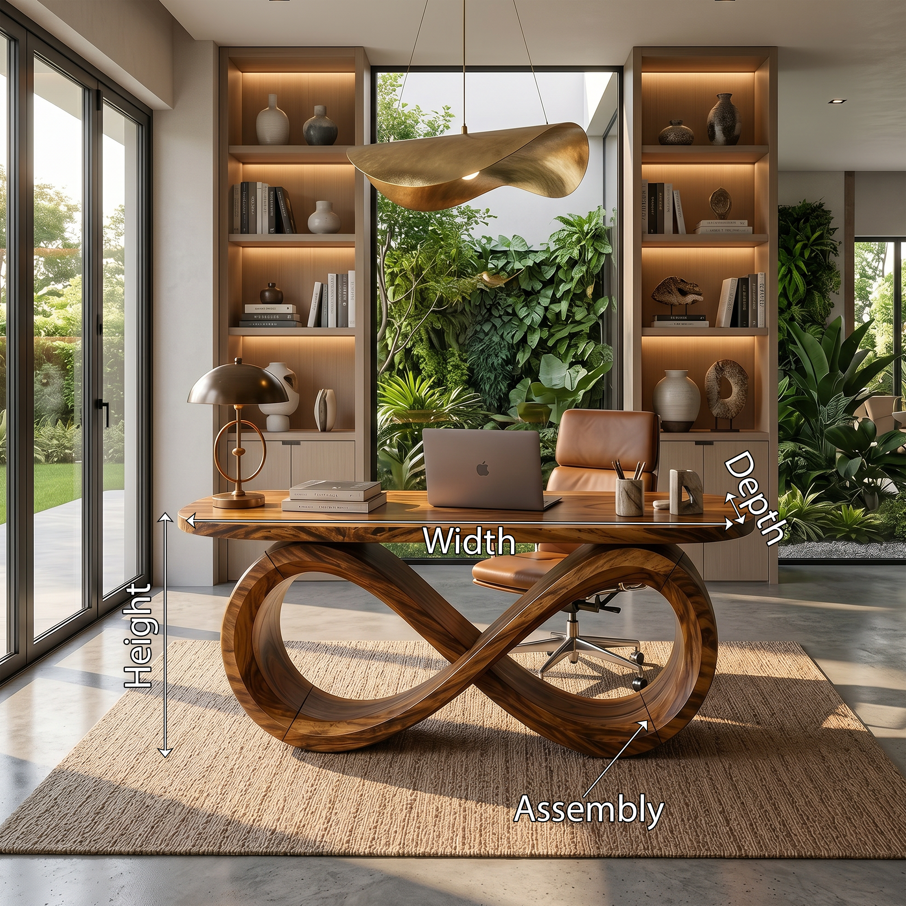 Luxury Infinity Base Executive Desk Designer Office SILDTTRDE023