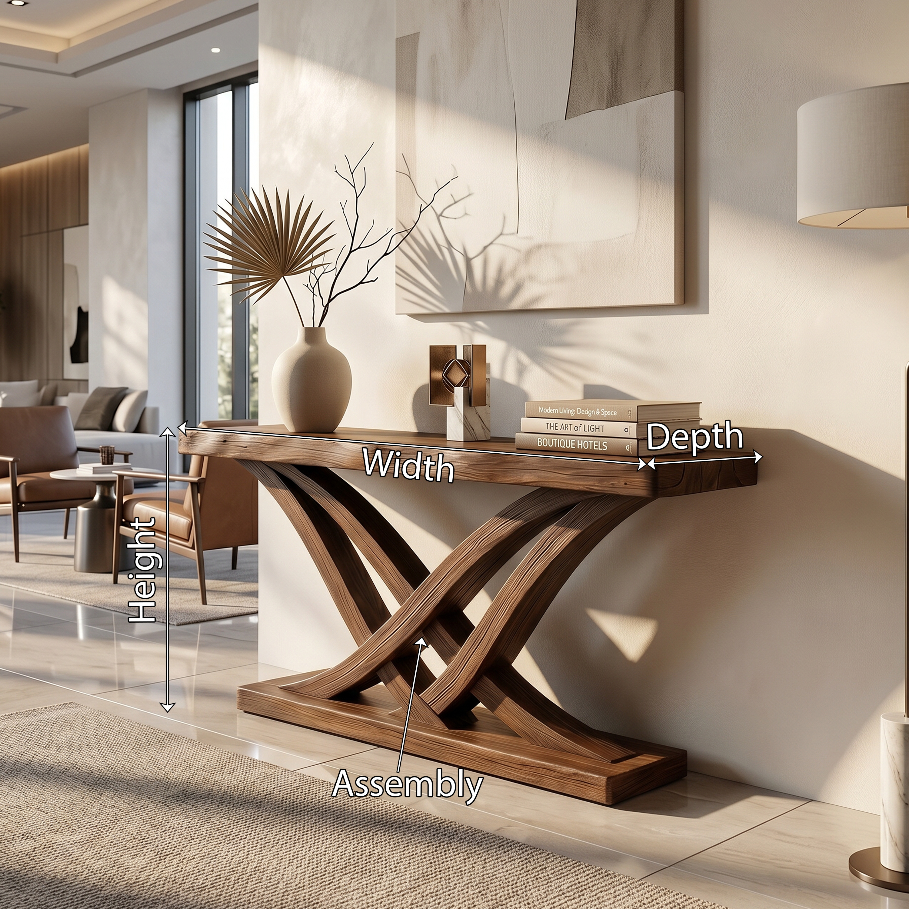 Organic Branch Base Console Table Contemporary Entryway SILDTTRCS107