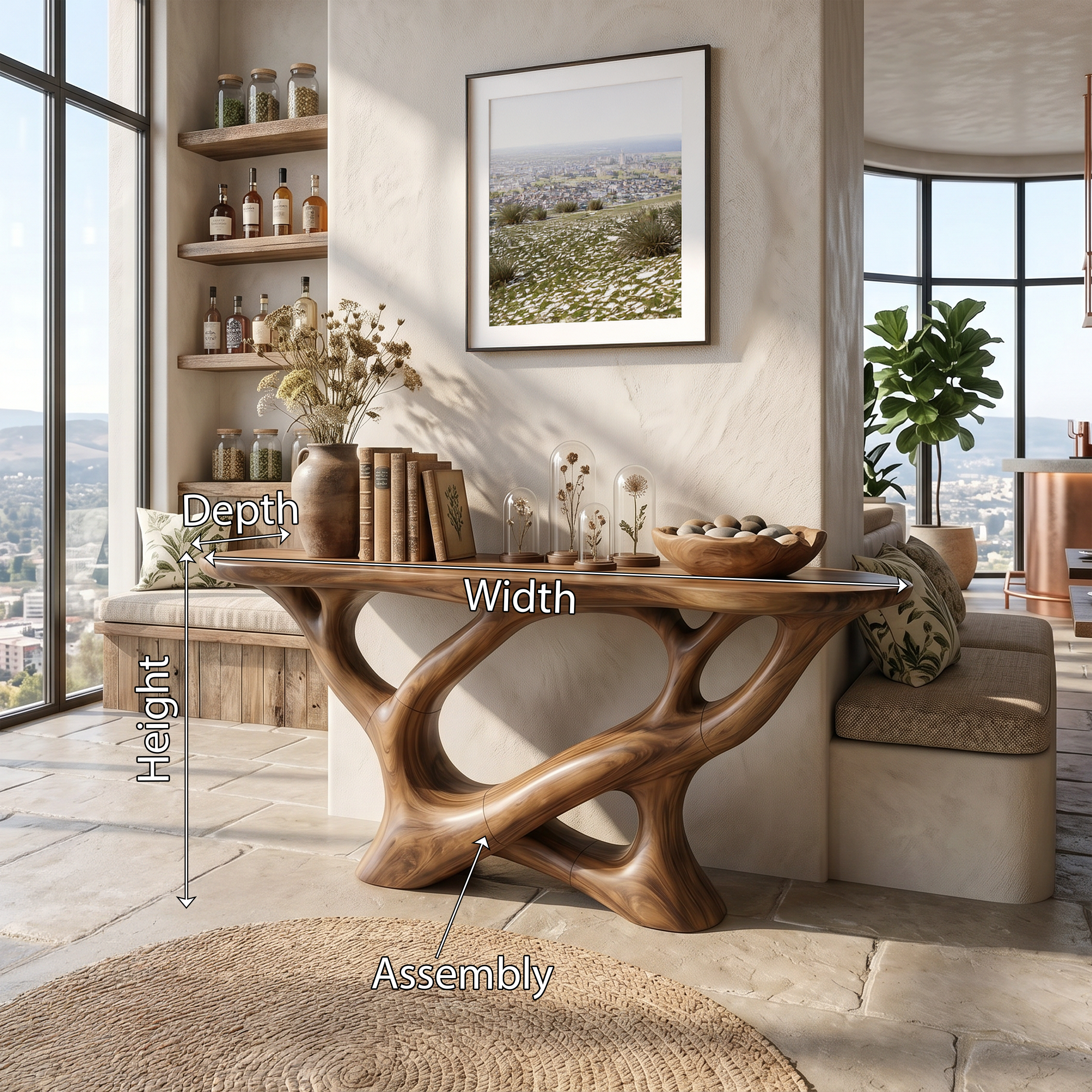 Modern Infinity Console Table Luxury Residence SILDTTRCS106