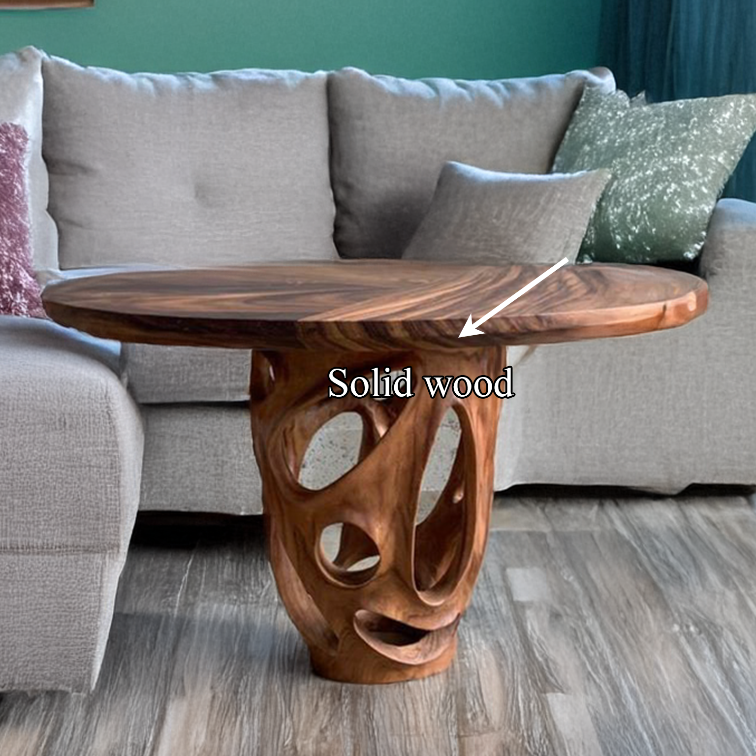 Rustic Coffee Table Live Edge Handmade Decor Gift SINLSACF020