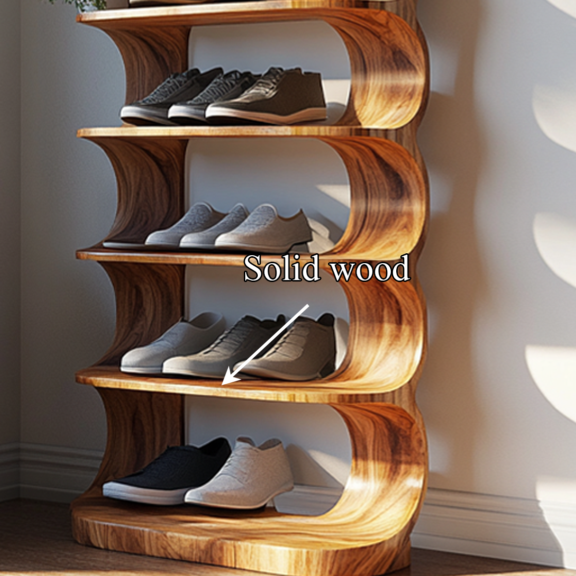 Rustic Minimal Shoe Rack Living Room And Bedroom SINLSASB063