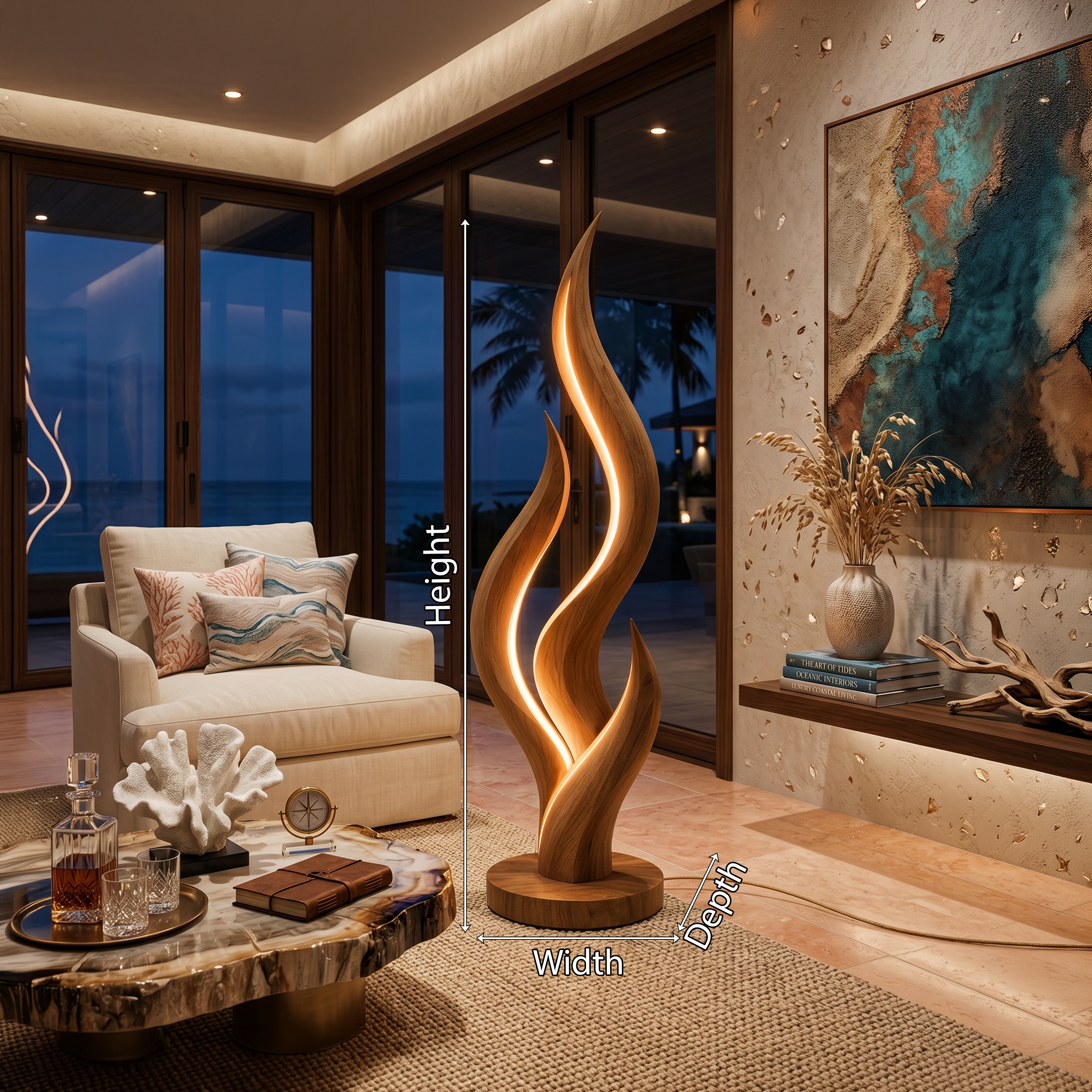 Modern Flow Curve Lamp For Bedroom Corner SILDTTNLAM039