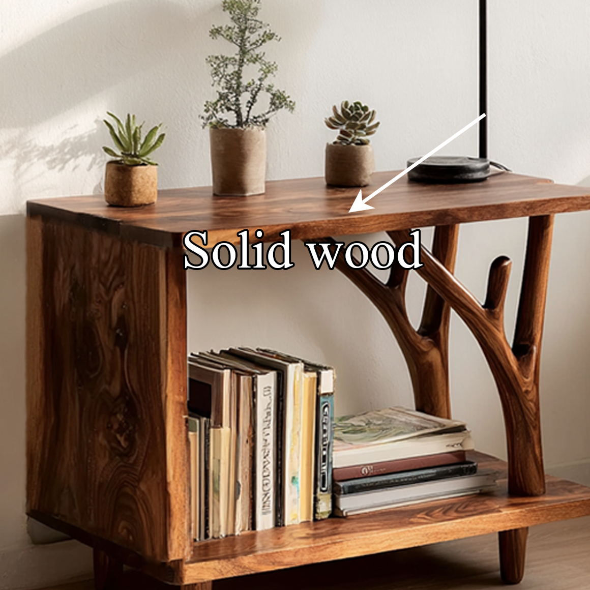 Free Standing Rustic End Table Living Room SINLSABT085