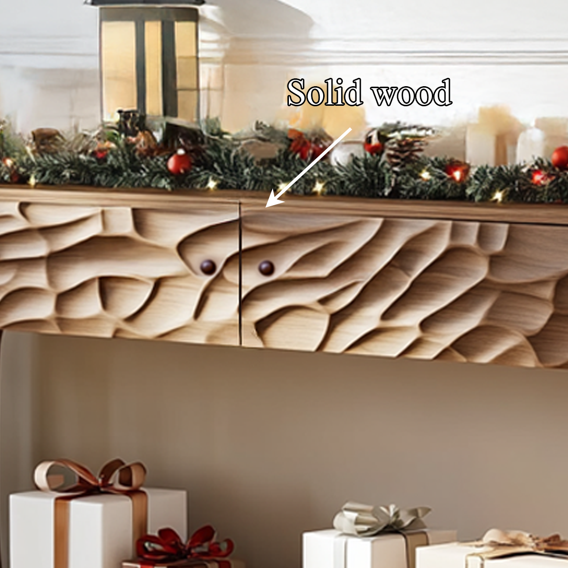 Mid Century Carved Console Table Christmas Entryway Display SINLSACS335