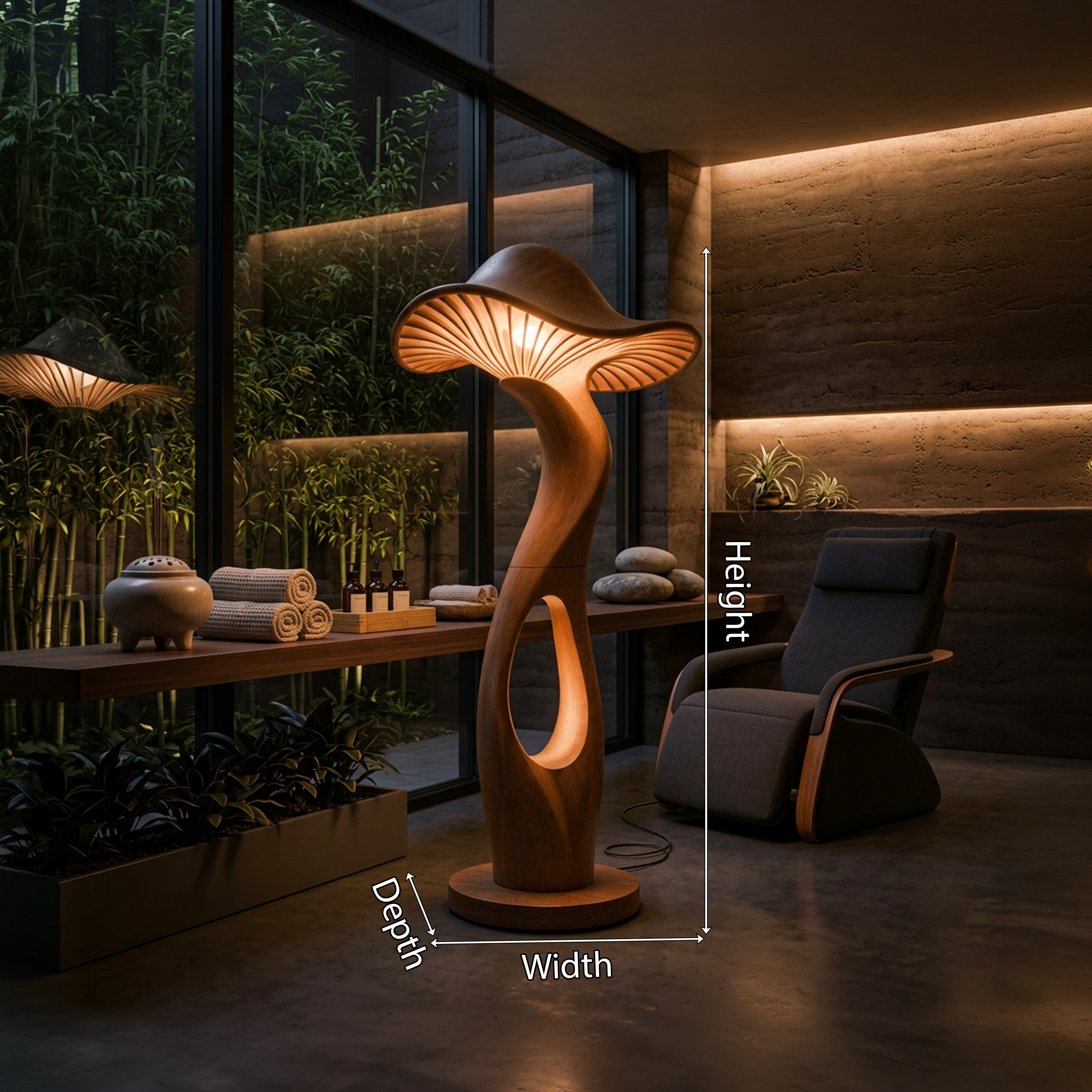 Modern Toadstool Floor Lamp For Lounge Area SILDTTNLAM009