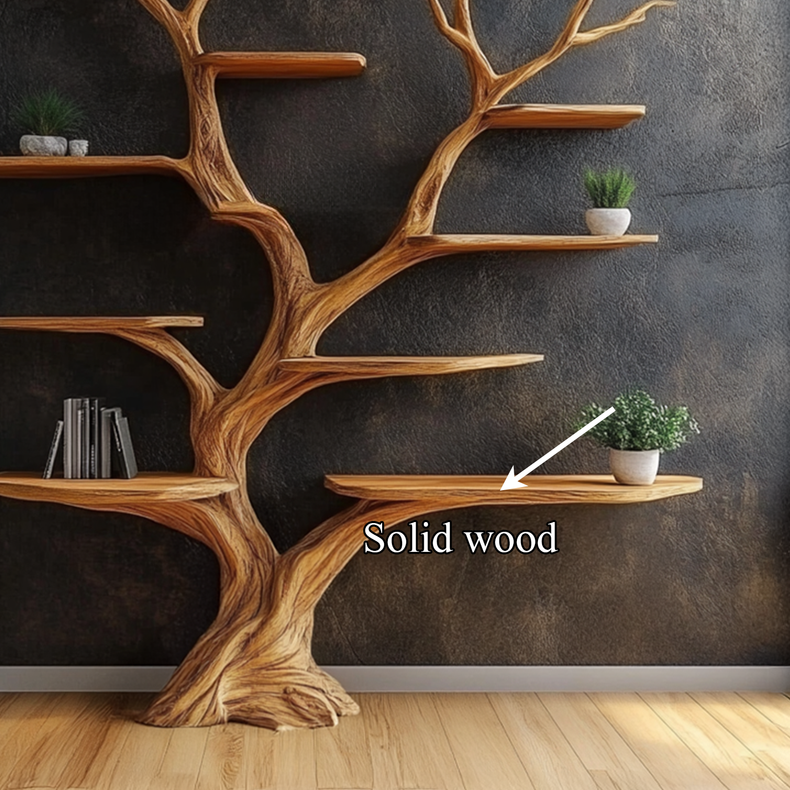 Tree Shelf Solid Wood Rustic Driftwood Gift SINLSATB198