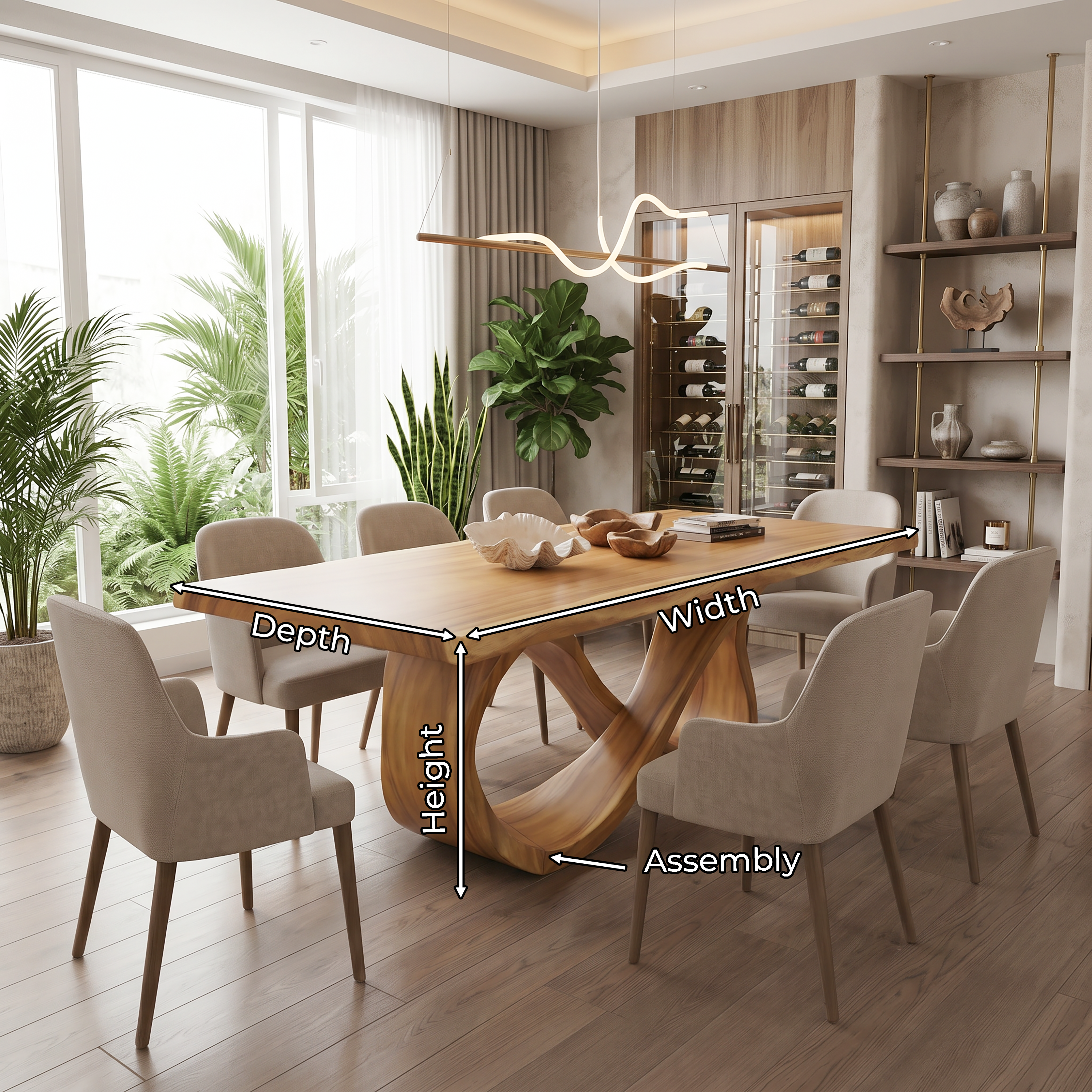 Luxury Dinner Table For Bright Dining Room SILDTTRDN063
