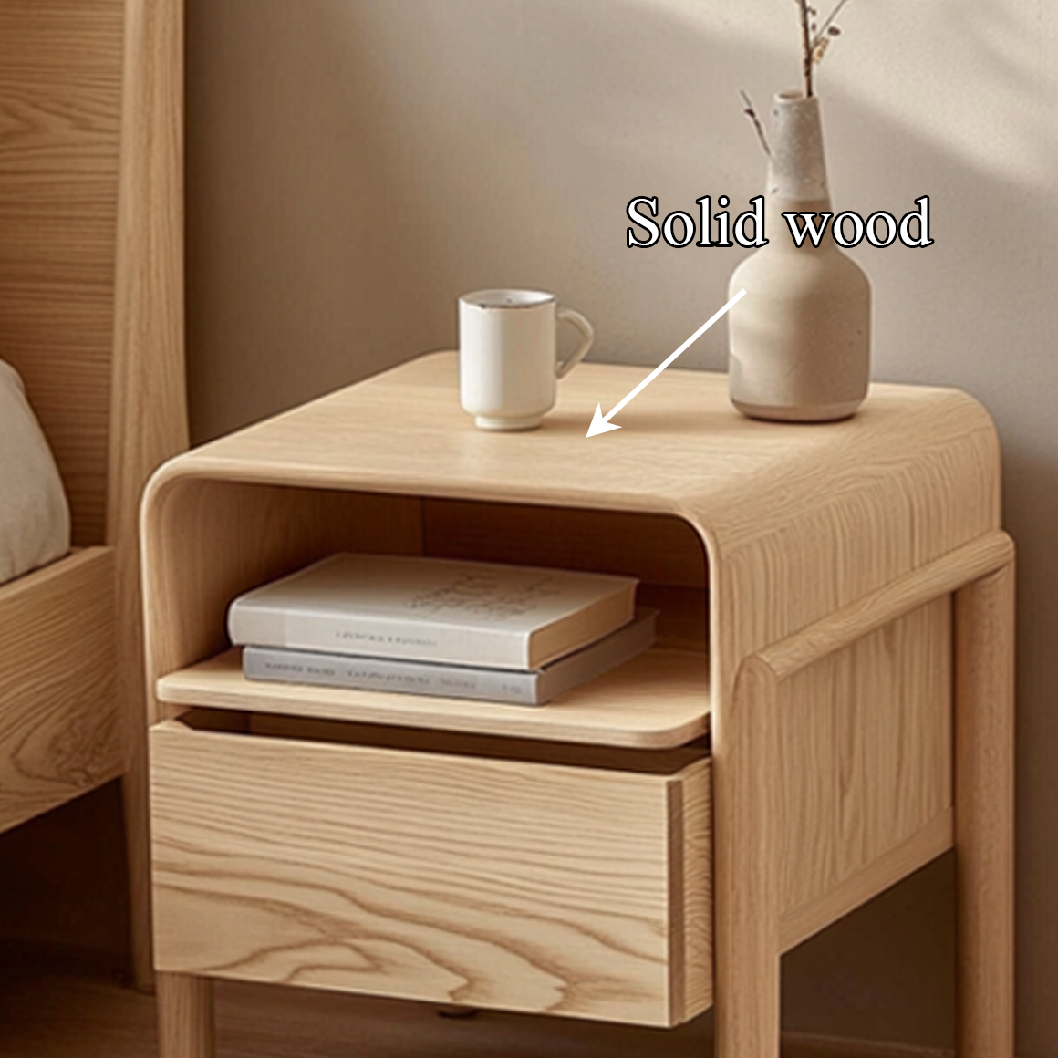 Mid Century Bedside Table For Bedroom SINLSABT178