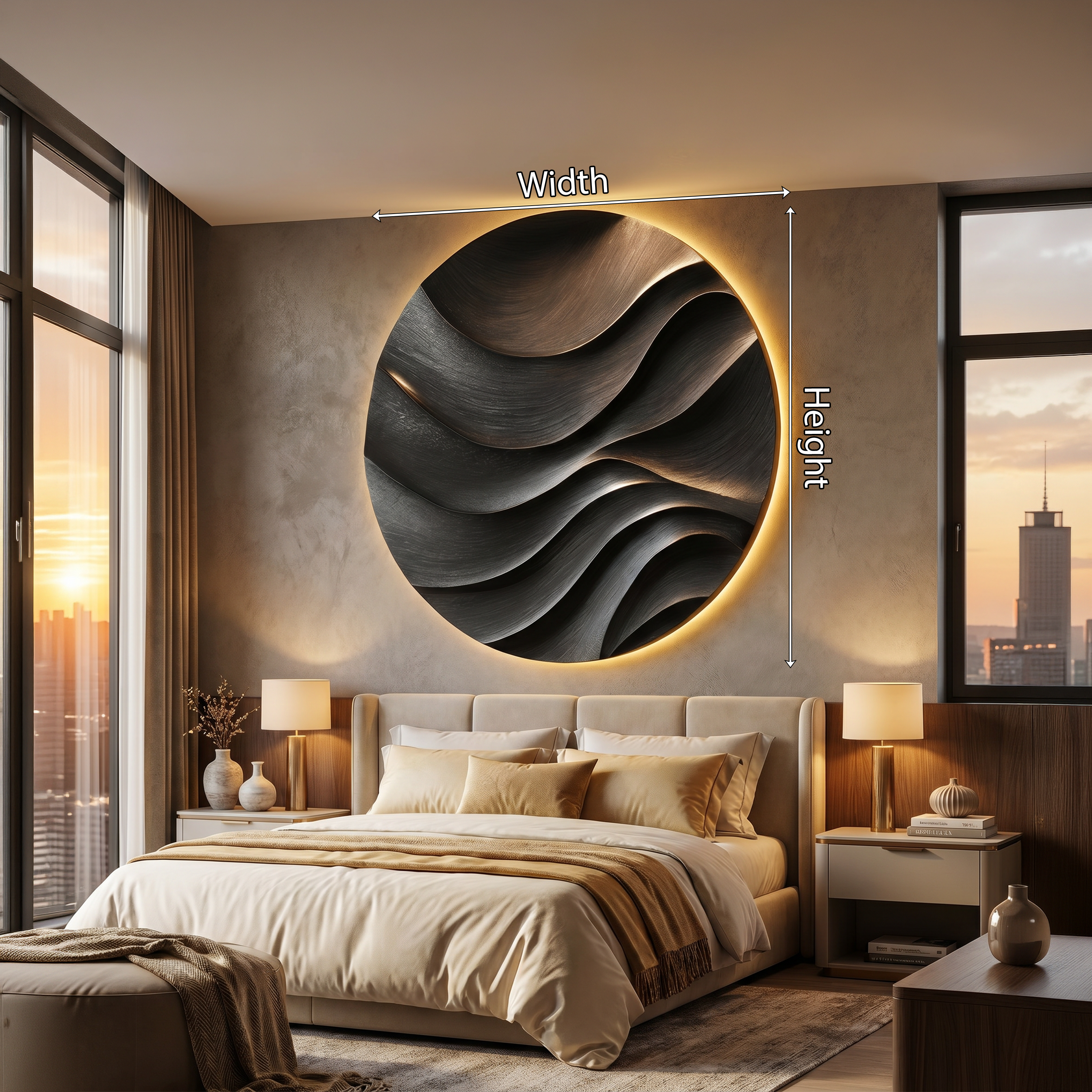 Mid Century Abstract Wall Decor For Resort Interior Space SILDTTNWA120