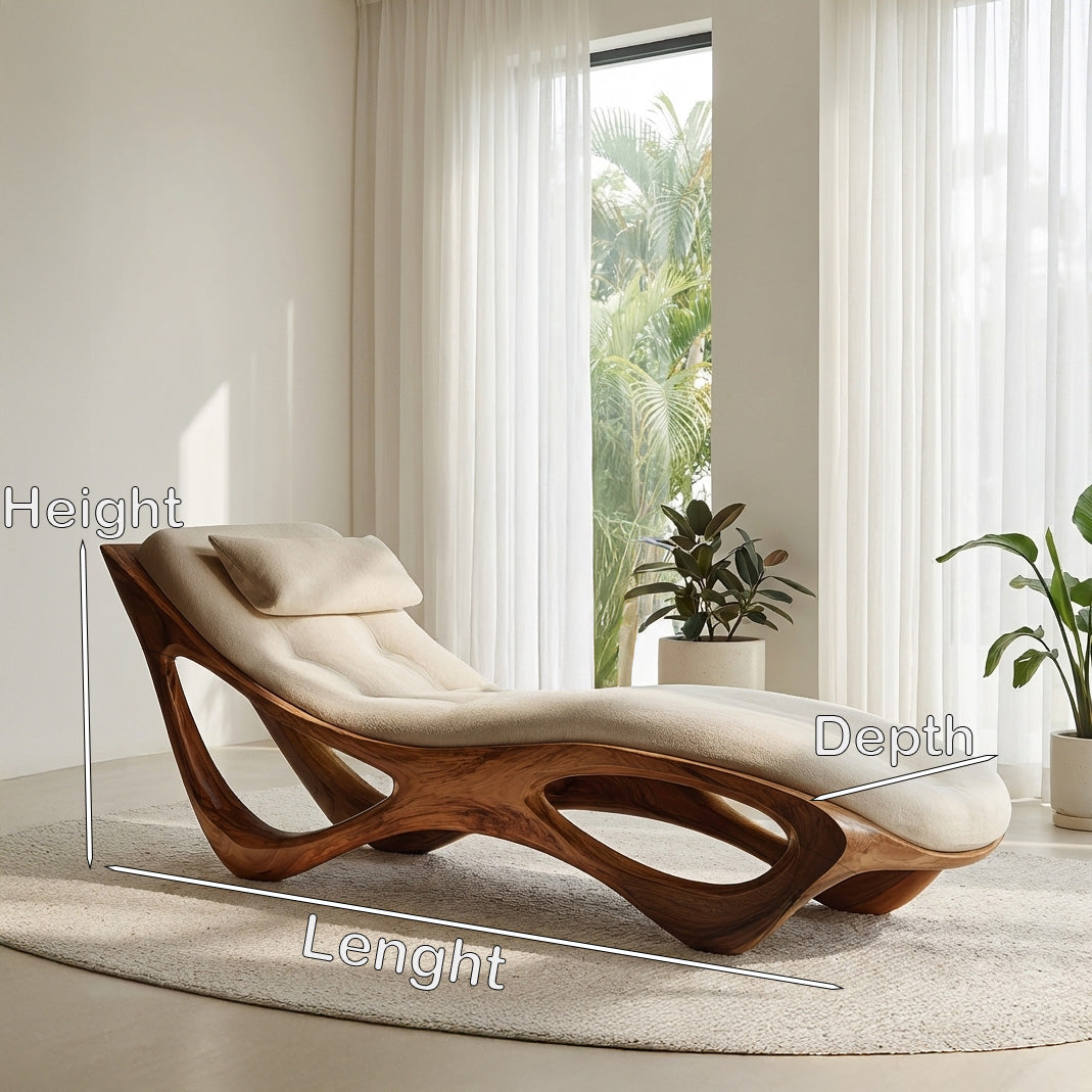 Artistic Natural Wood Lounge Chair For Relaxing Space RTTHHNSFA034