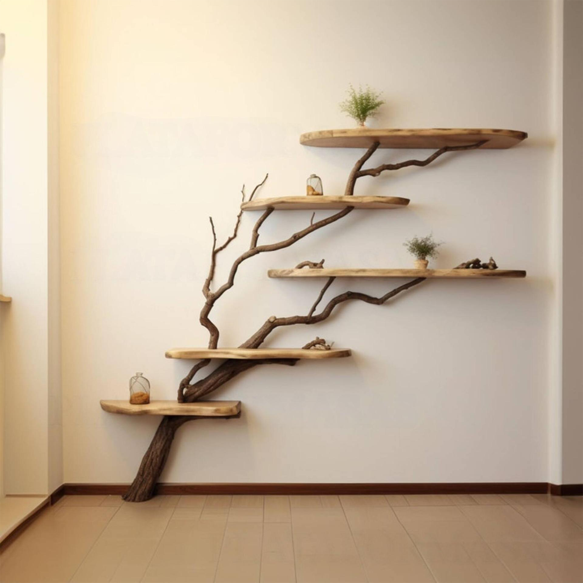 Tree Branch Wall Mounted Wild Mulberry Wood Custom For Cozy Living Room SINLTB008
