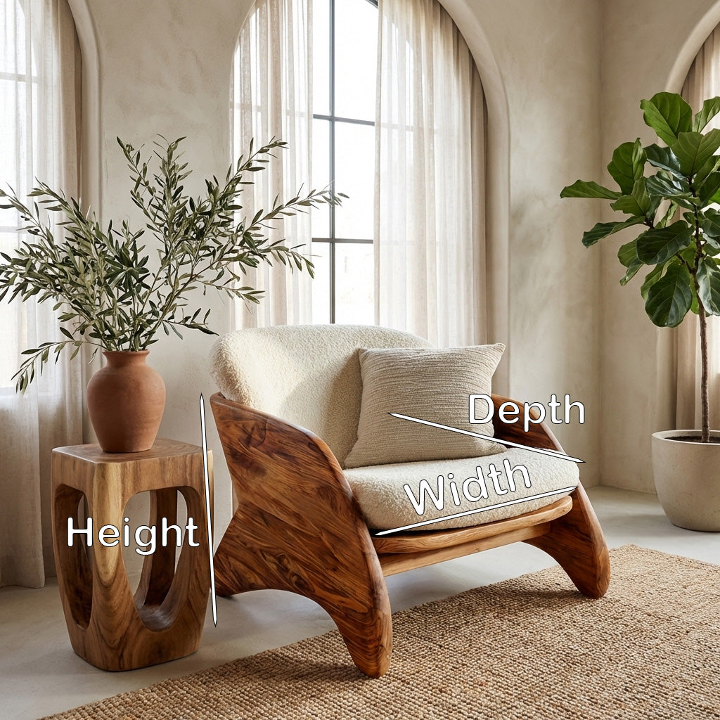 Contemporary Natural Wood Chair For Living Room Decor RTTHHNCHR155