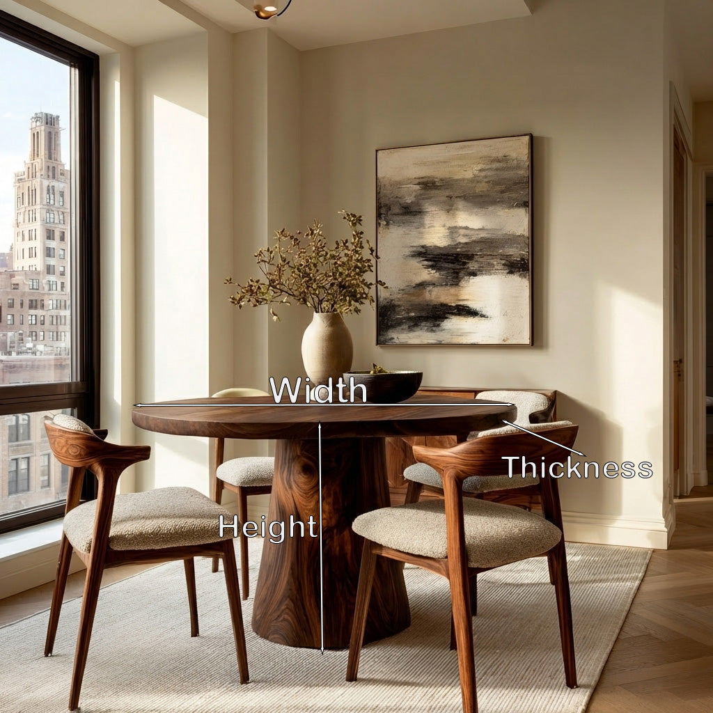 Minimalist Wooden Sculptural Dining Table For Dining Room RTTHHNDN056