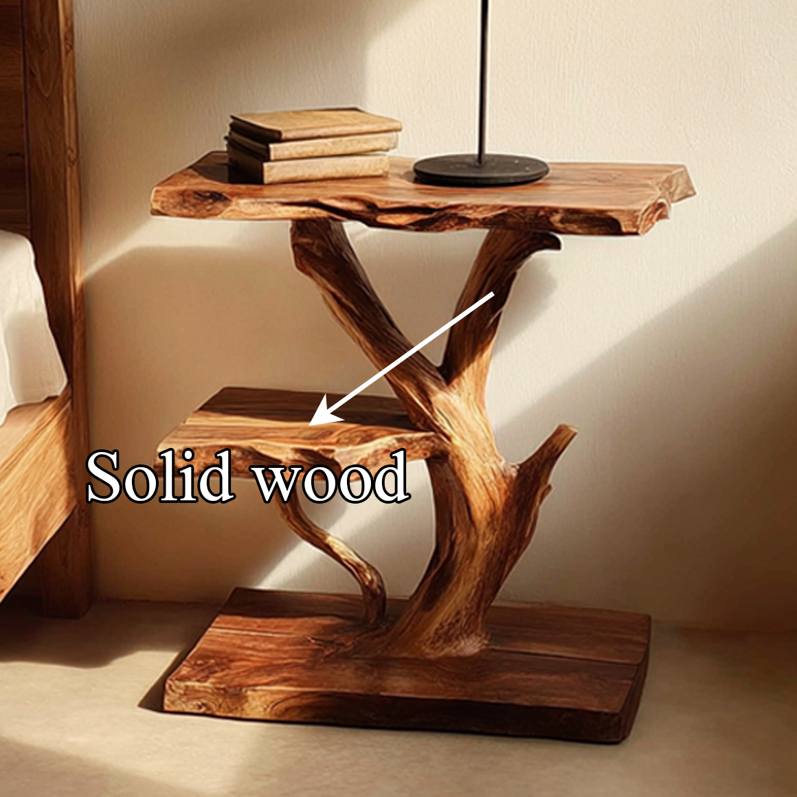 Rustic Tree Bedside Table Bedroom Studio SINLSABT078