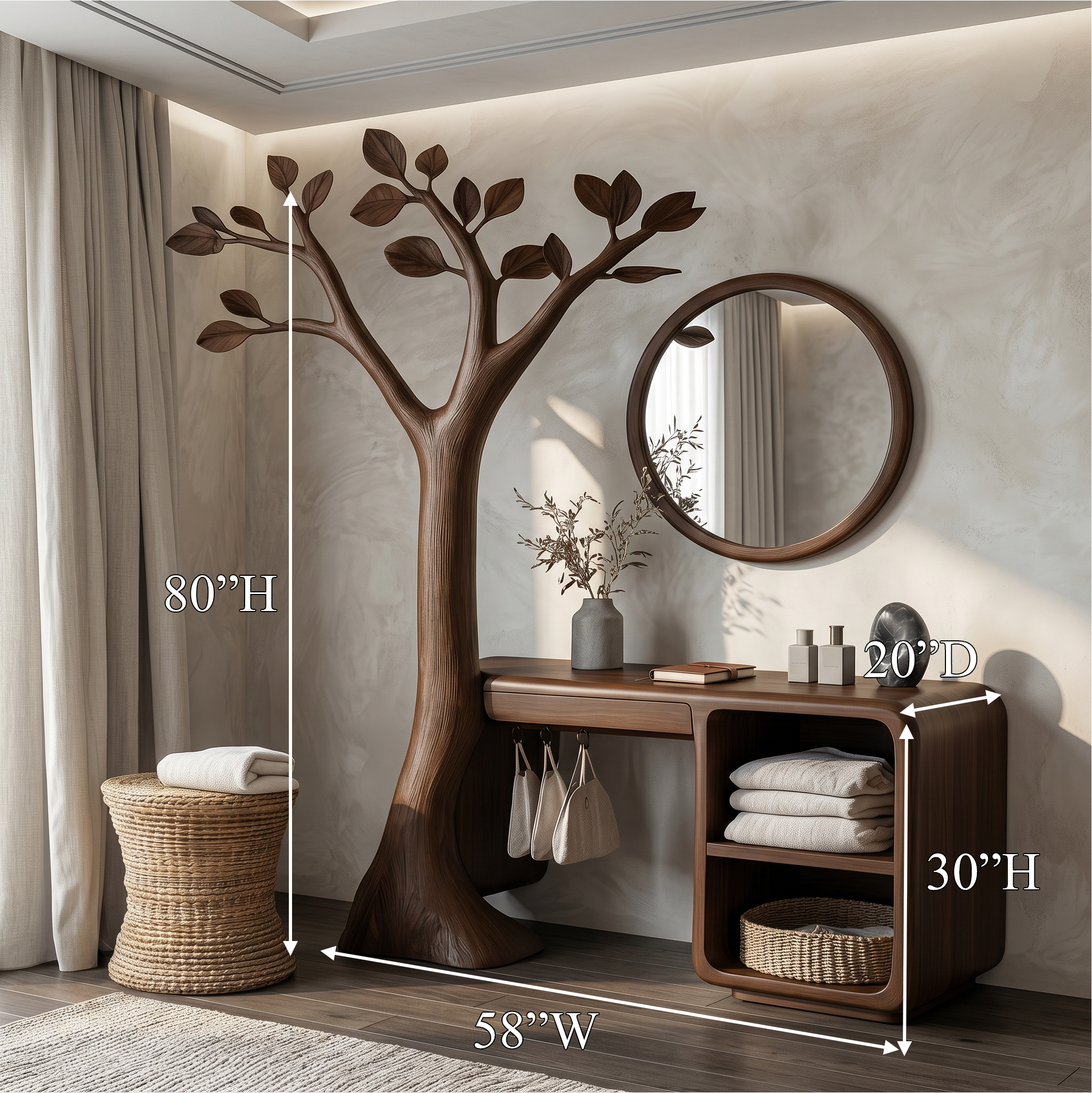 Contemporary Corner Makeup Vanity Bedroom Or Walk In Closet SINLSABDT082