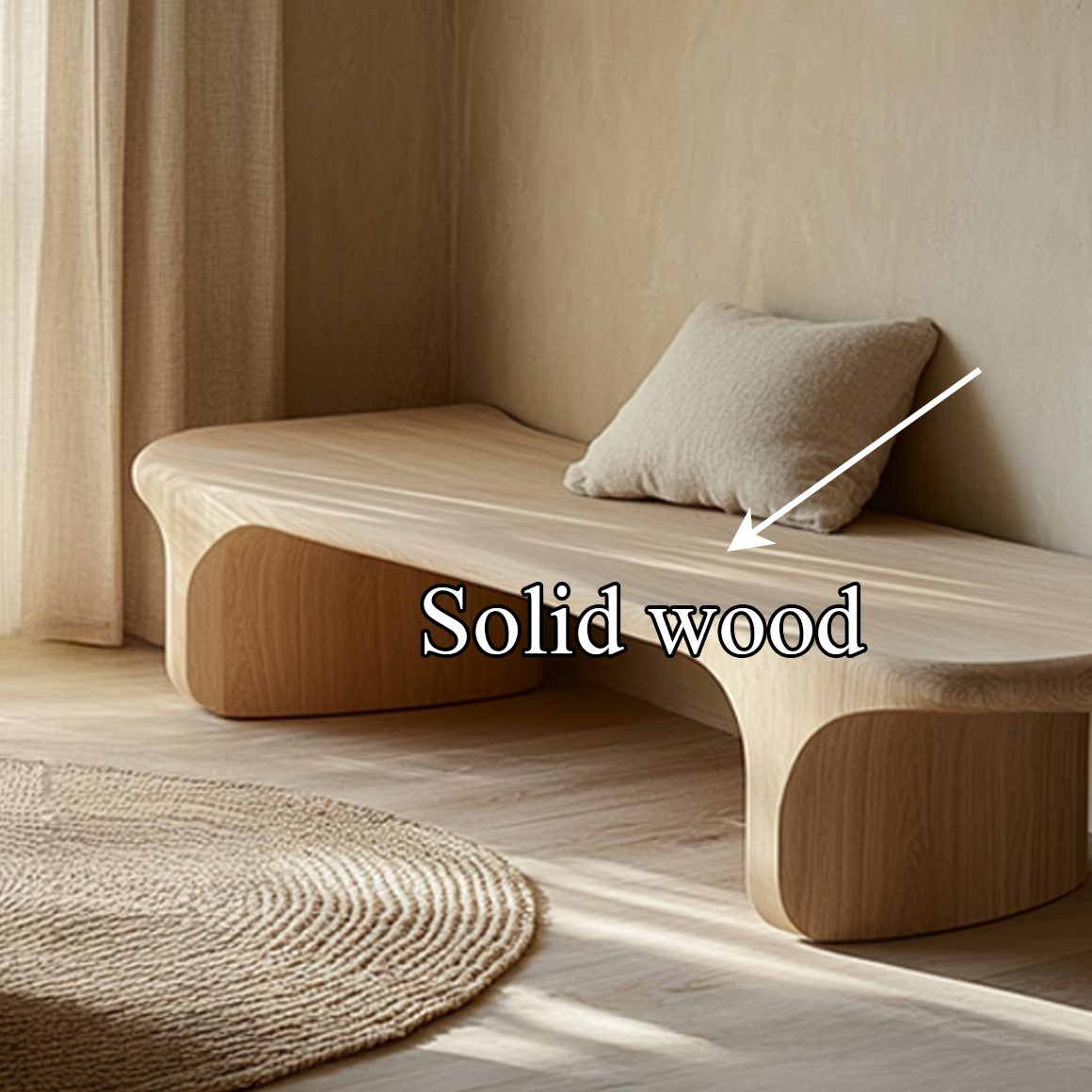 Mid Century Modern Bench Entryway Living Room Accent Seating SINLSARS033