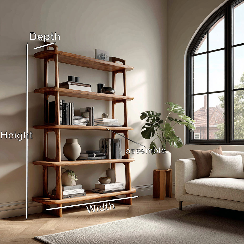 Contemporary Wooden Standing Shelf For Living Room Corner RTTHHNSS031