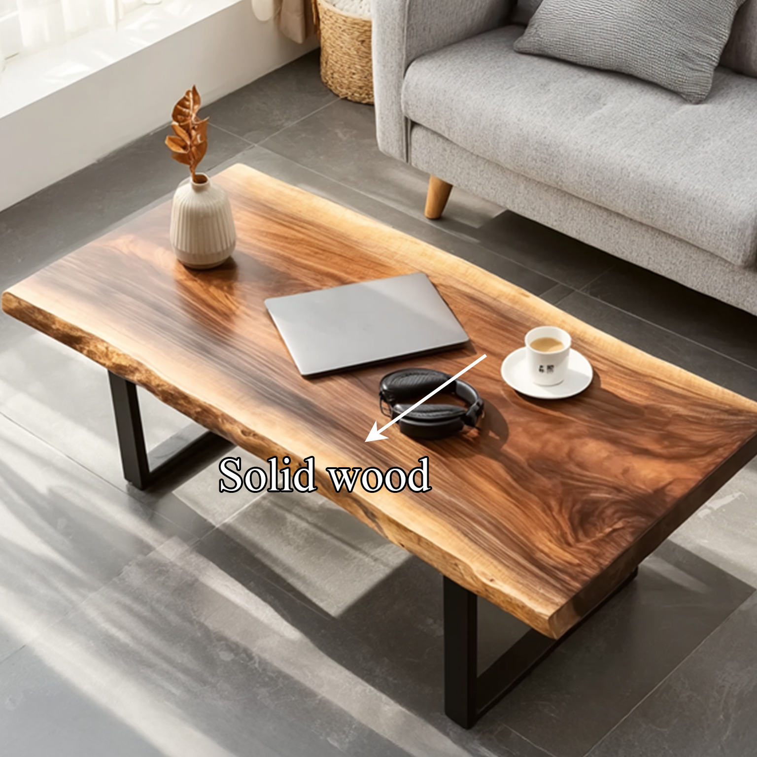 Rustic Coffee Table Modern Living Room SINLSACF072