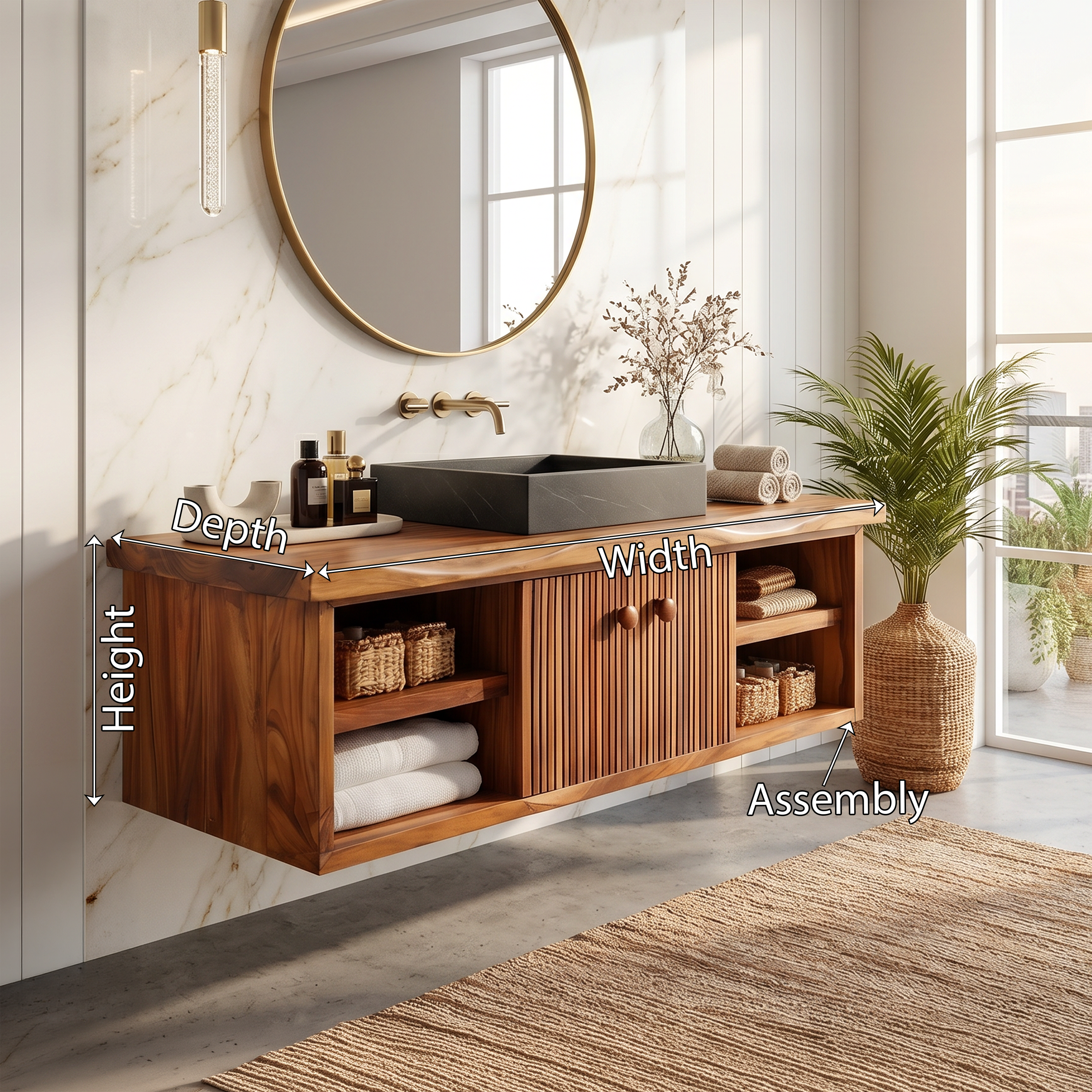 Minimalist Vanity Cabinet Bright Modern Bathroom SILDTTRBRV193