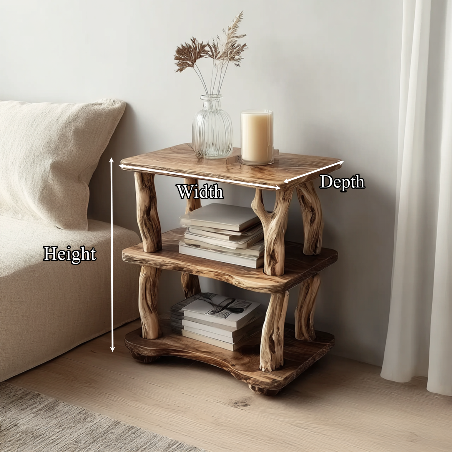 Rustic Nightstand Bedroom SINLSABT003