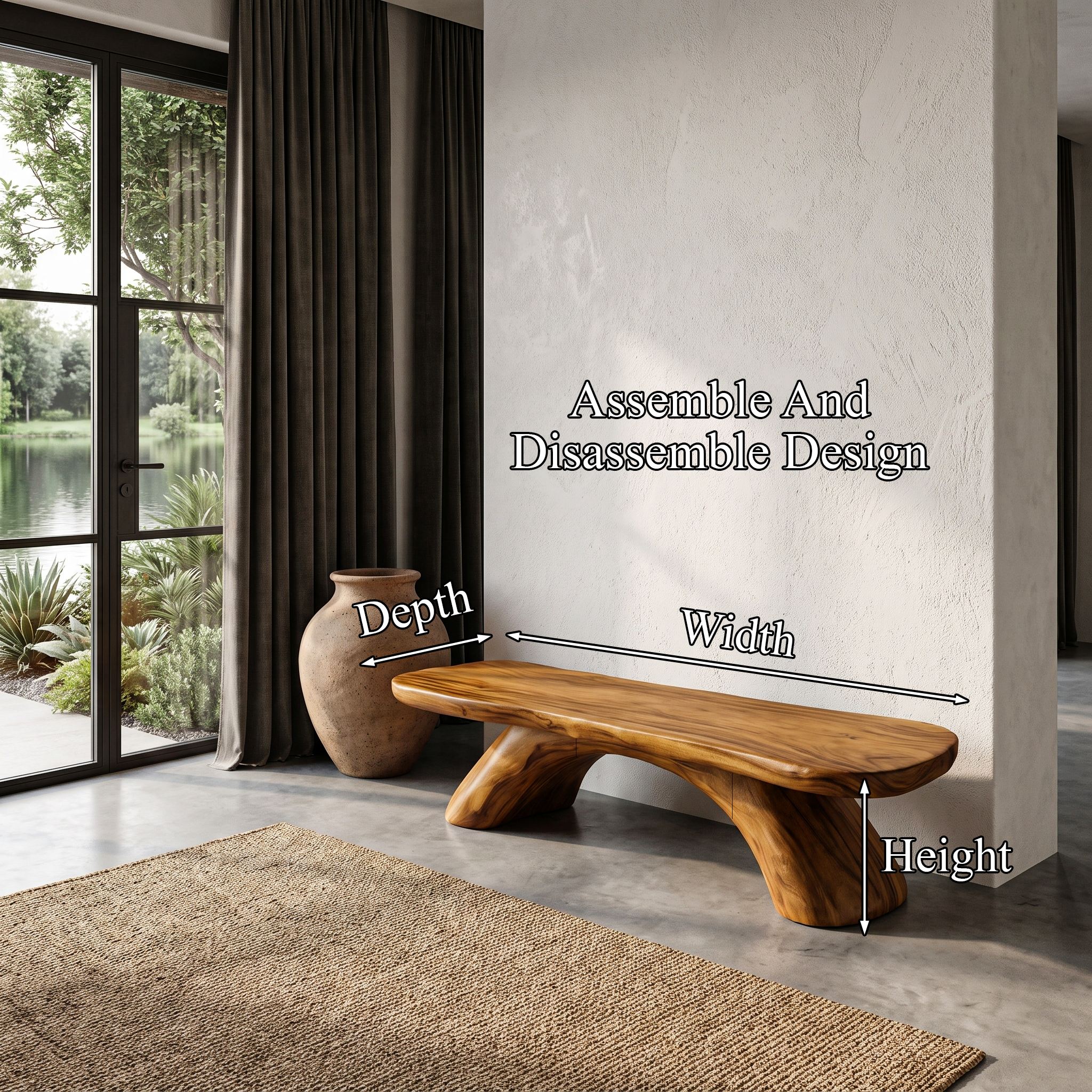 Organic Hallway Bench For Hallway And Foyer SINLHABEN137
